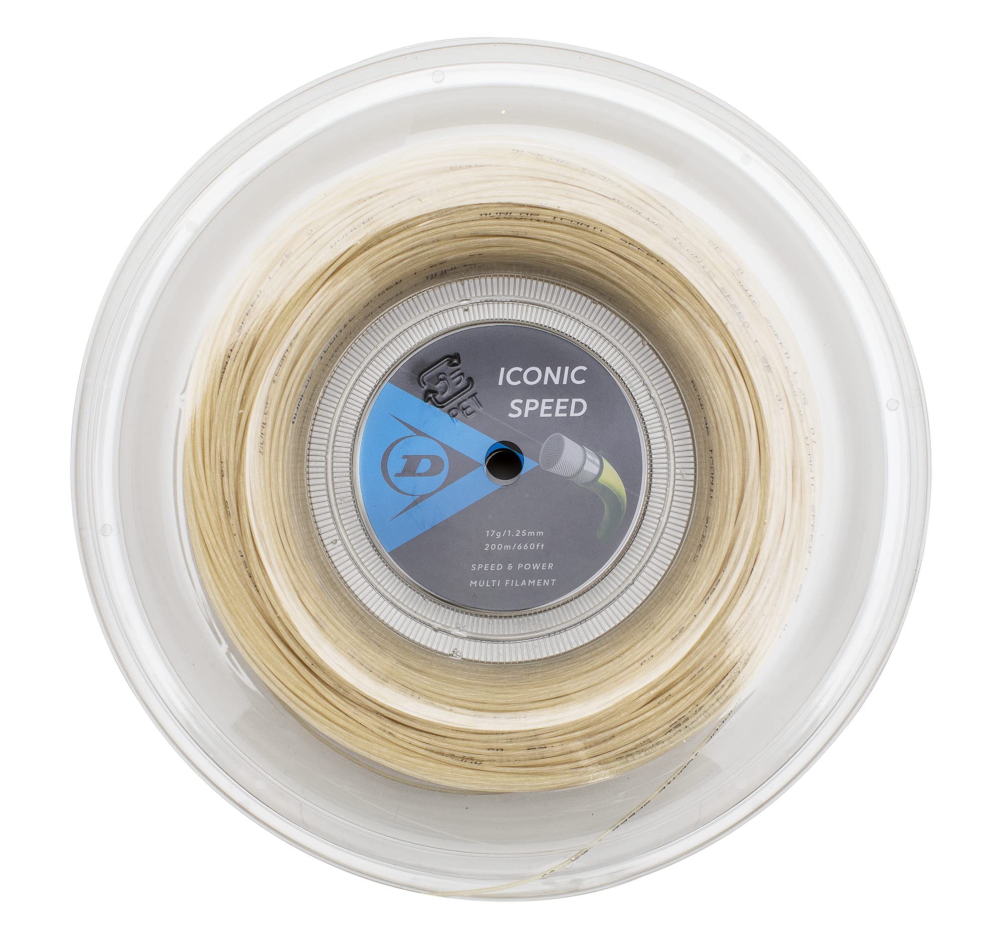Dunlop Sports Iconic Speed Tennis String - High Performance Tennis Racket String for Durability & Control - Perfect for Competitive Play & Training