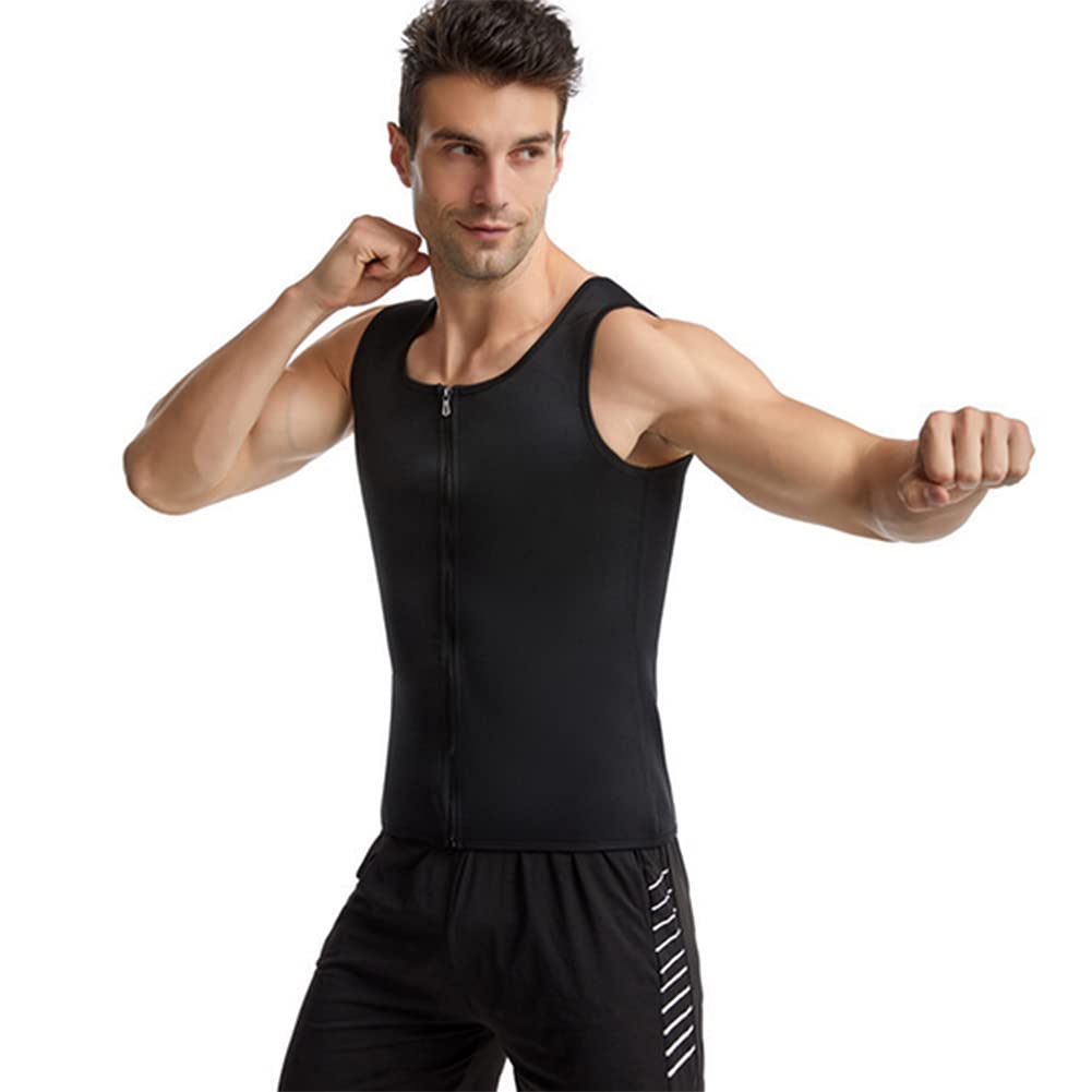 Men's Waist Trainer Vest for Weight Loss - Hot Neoprene Corset Compression Body Shaper - Slimming Sauna Tank Top for Workout & Fitness - Sizes X~3XL (3XL) - Perfect for Gym, Running & Postpartum Recovery
