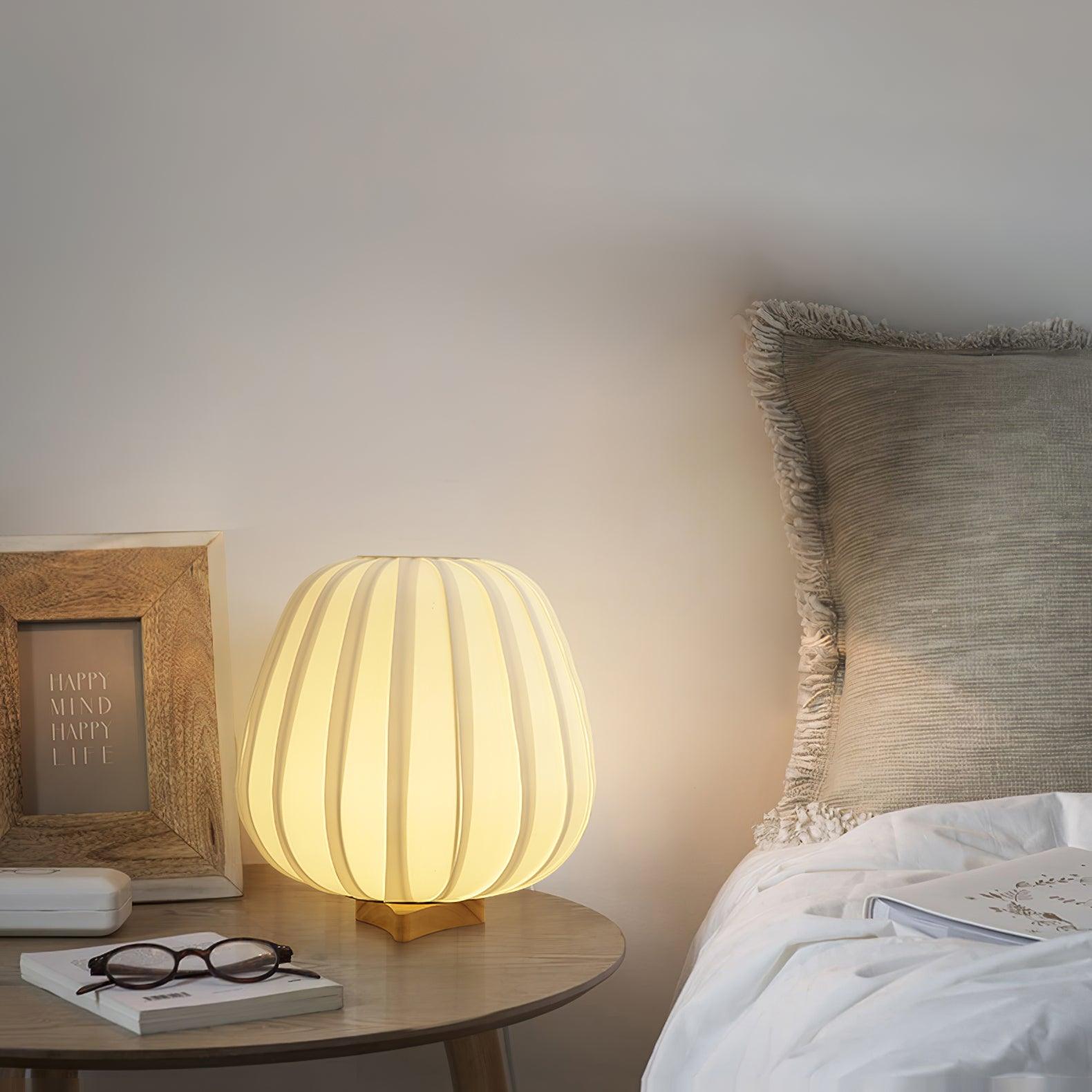 Modern Fabric Minimalist Table Lamp - Soft Lighting for Bedroom, Living Room & Office - Energy Efficient LED Desk Lamp for Home Decor