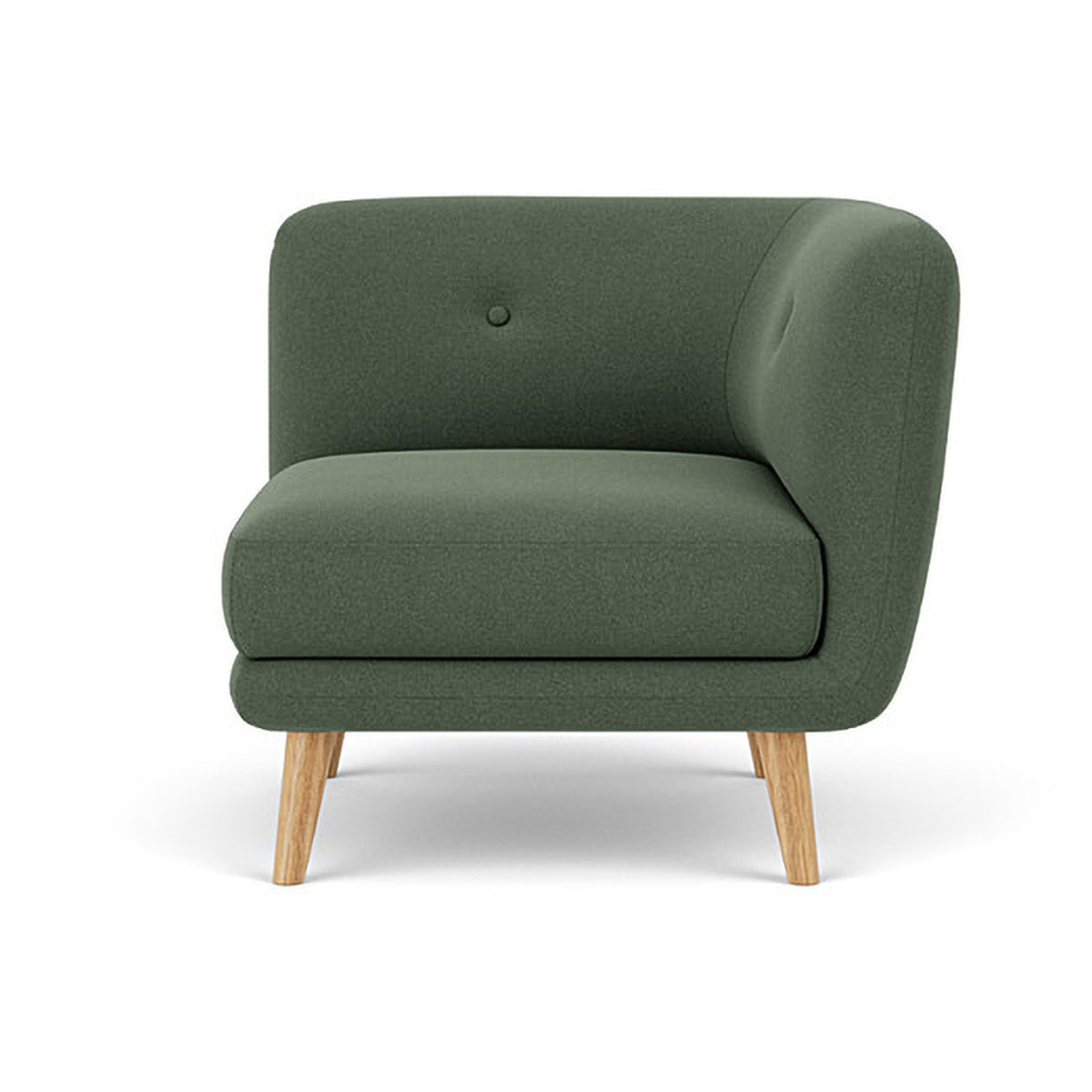 Alfred Fabric Right 1 Seater Modular Sofa - Modern Comfortable Single Chair for Living Room, Bedroom & Small Spaces