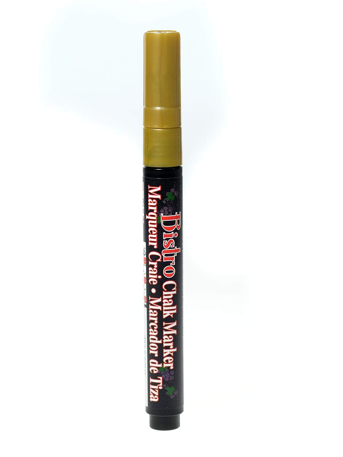 Marvy Uchida Bistro Chalk Markers - Gold Fine Point Non-Toxic Chalk Pens for Chalkboards, Glass, Windows & Signs - Perfect for Restaurants, Cafes, Teachers & DIY Crafts
