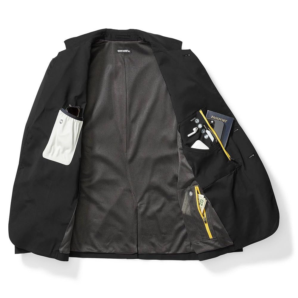 Eddie Bauer Men's Ultimate Voyager Travel Blazer - Lightweight Wrinkle-Resistant Stretch Jacket for Business Travel & Casual Wear