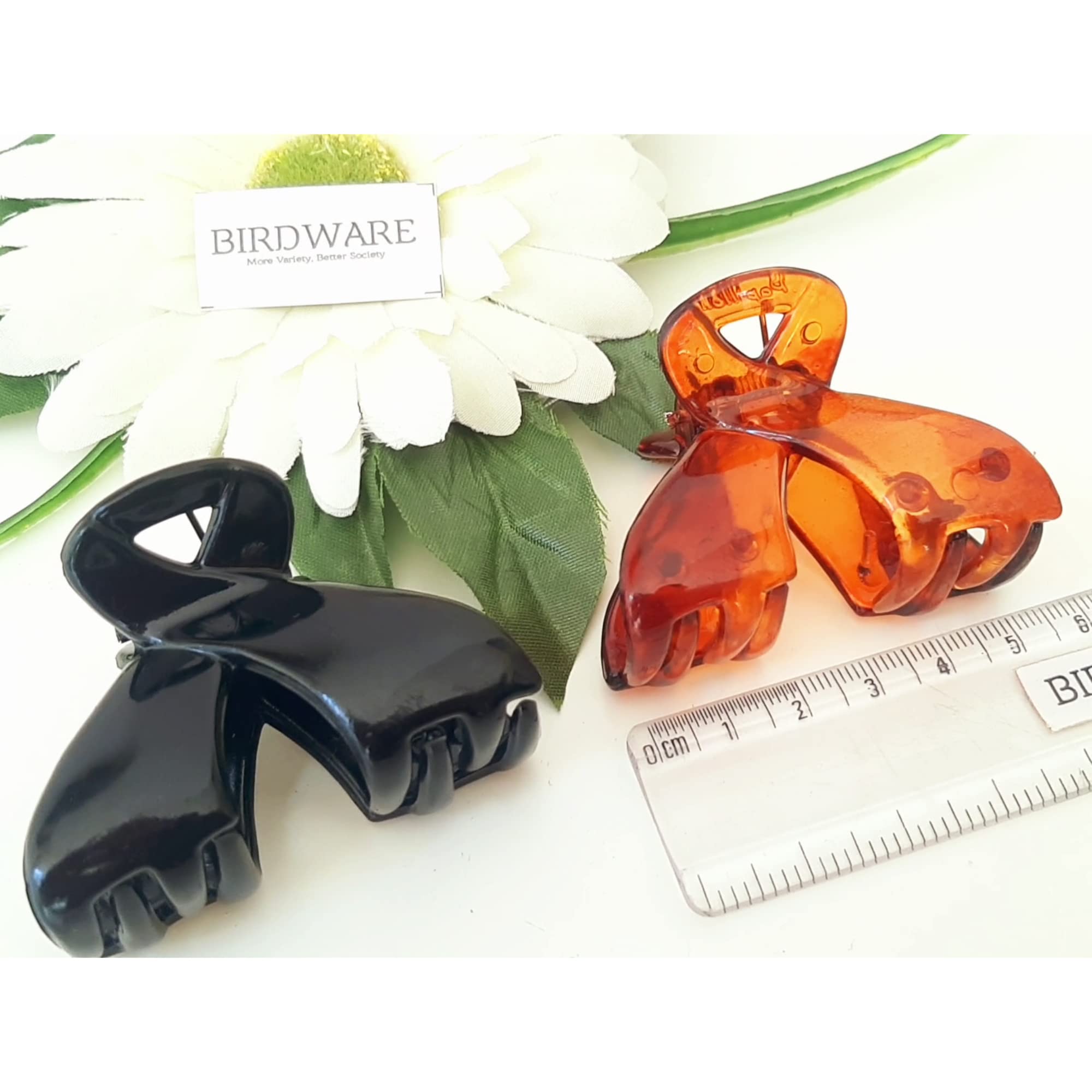 BIRDWARE Large Hair Clips for Women - Imported Rubber Acrylic Butterfly Hair Clutchers for Girls & Women | Perfect for Parties, Weddings & Everyday Styling
