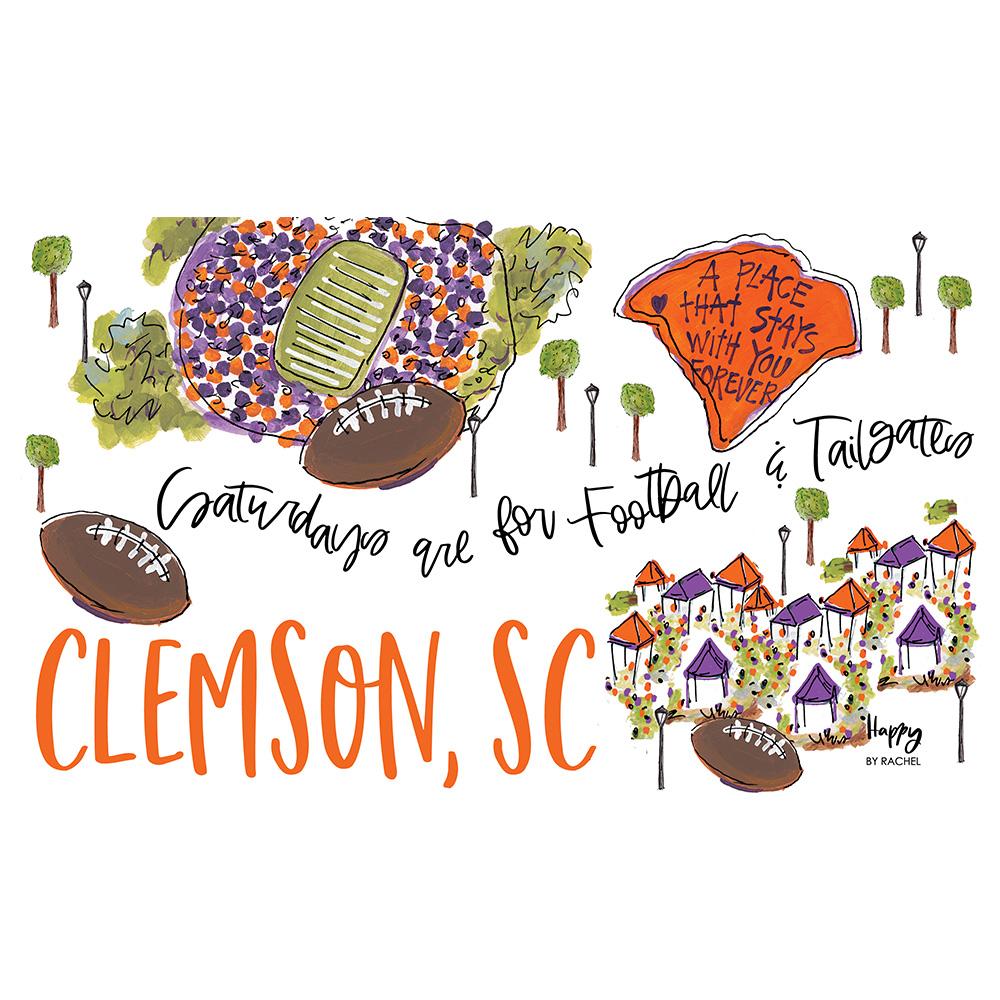 32oz Clemson Saturdays Straw Tumbler - Insulated Stainless Steel Cup with Lid & Straw - Perfect for Game Days, Tailgating & Outdoor Activities