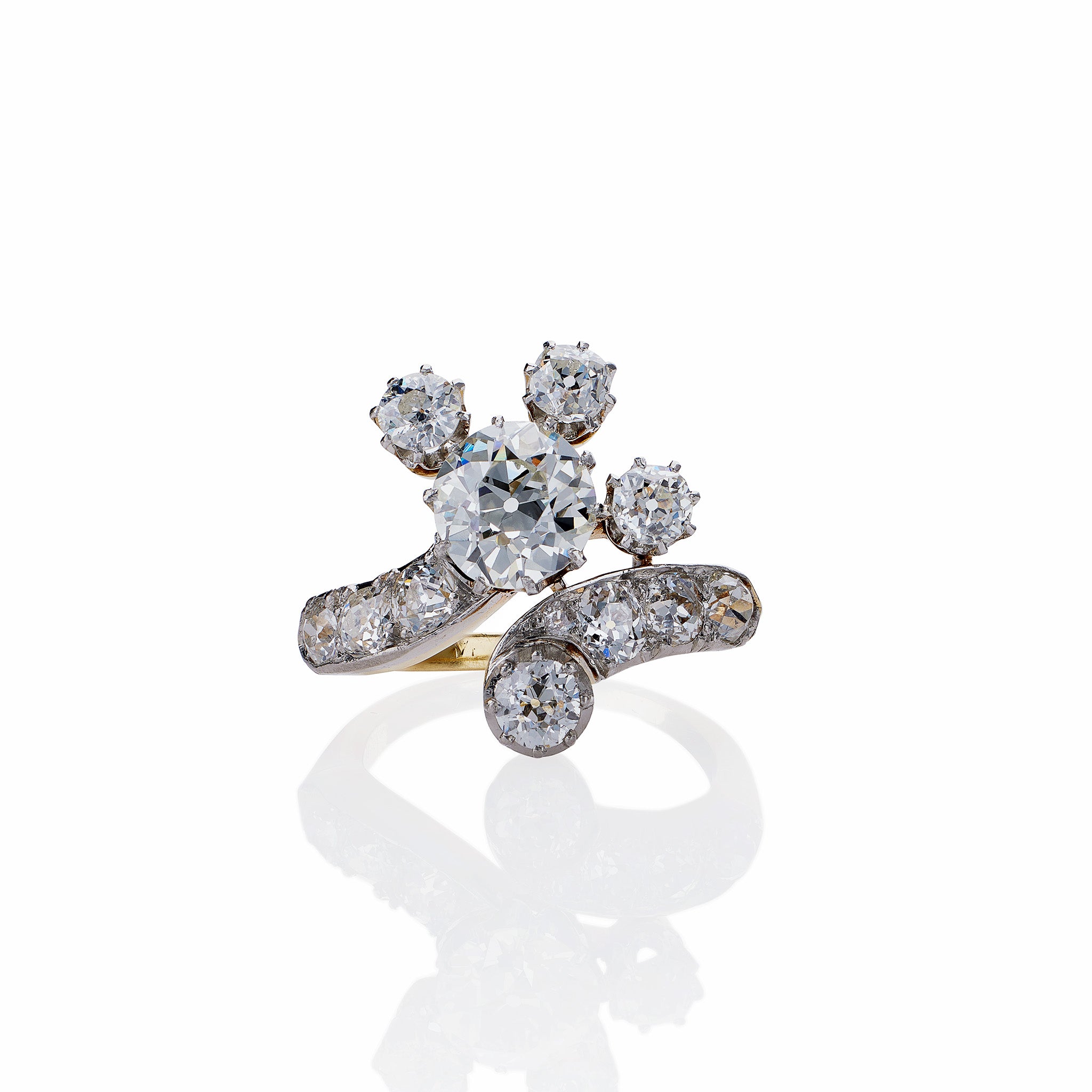 Exquisite Edwardian Diamond Ring - Vintage Elegance for Women - Perfect for Weddings, Anniversaries & Special Occasions