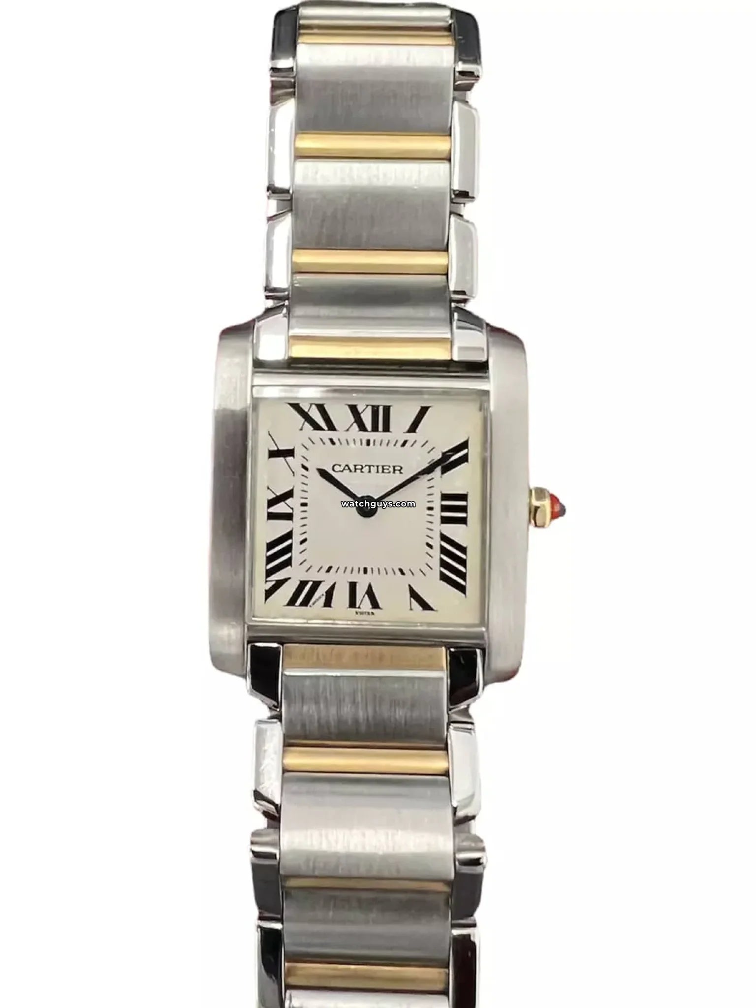 Cartier Tank Francaise 2301 Watch - Beige Dial Luxury Stainless Steel Timepiece for Men & Women | Perfect for Business, Formal Events & Everyday Wear