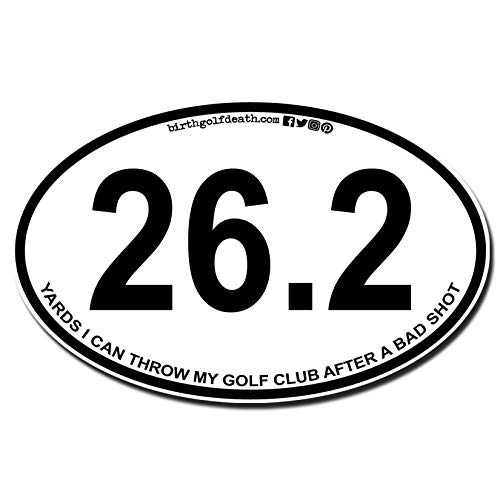 Funny Golf Sticker Decal - Birth.Golf.Death Design for Golf Lovers - Perfect for Golf Clubs, Laptops, Water Bottles & Car Decor