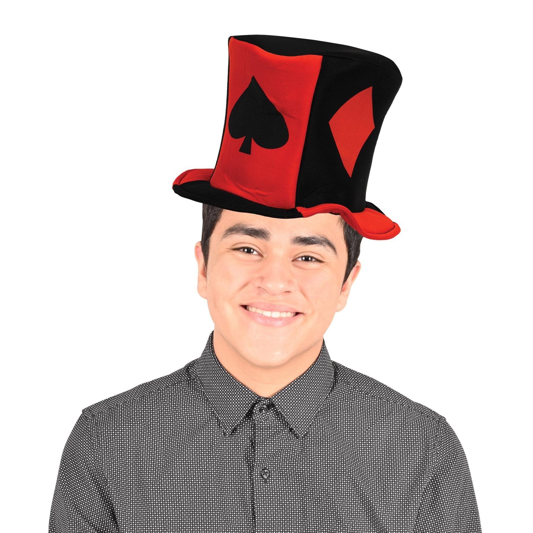12 Pack Beistle Fabric Card Suit Hats - Fun Casino Party Accessories for Poker Night, Costume Parties & Themed Events
