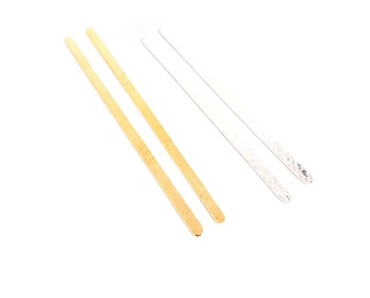 Elegant Gold and Silver Leaf Foil Hair Sticks - Vintage Hair Accessories for Women, Perfect for Weddings, Parties, and Special Occasions