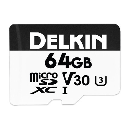 Delkin Devices 64GB UHS-I SDXC Memory Card - High Speed SD Card for DSLR Cameras, Digital Cameras & 4K Video Recording - Includes SD Adapter