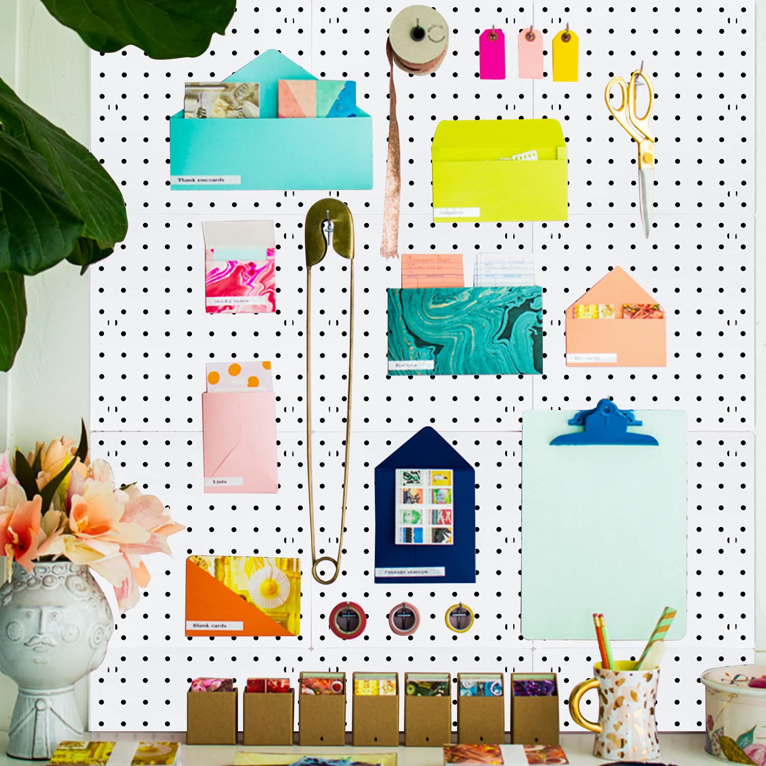 SKYFOOST Pegboard Wall Organizer System - Heavy Duty Garage Storage Solution for Tools & Accessories | Perfect for Workshop, Garage & Home Organization