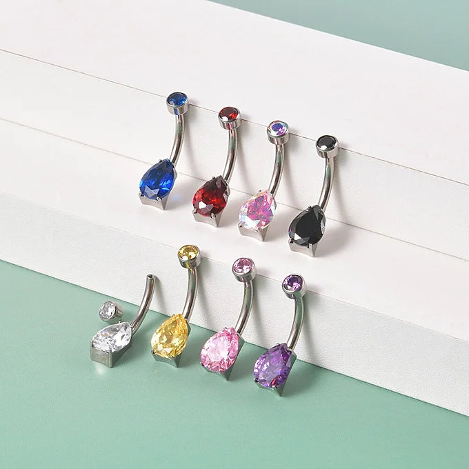 14G Hypoallergenic Belly Button Rings - Surgical Steel Navel Piercing Jewelry for Women | DL049 | Perfect for Everyday Wear, Parties & Beach Outfits