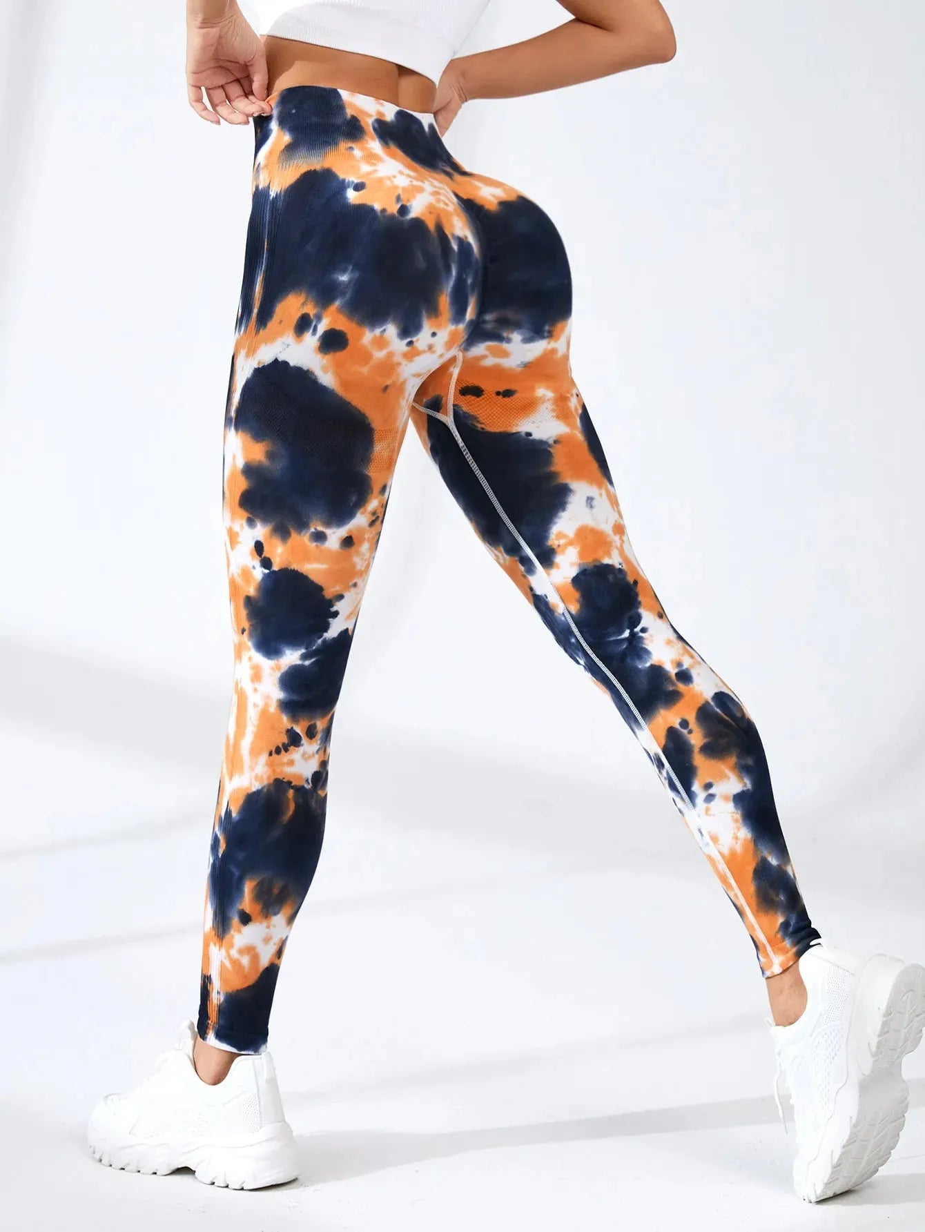 Tie Dye Seamless Yoga Pants for Women - High Waist Workout Leggings, Gym & Fitness Tights, Push Up Sports Clothing | Perfect for Yoga, Running & Casual Wear