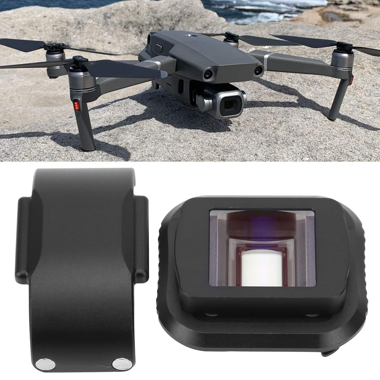 Fydun 1.33X Anamorphic Lens for DJI Mavic 2 Pro - High-Quality Optical Glass with Magnetic Attachment - Prime Black Cinema Lens - Perfect for Aerial Filmmaking & Professional Drone Photography