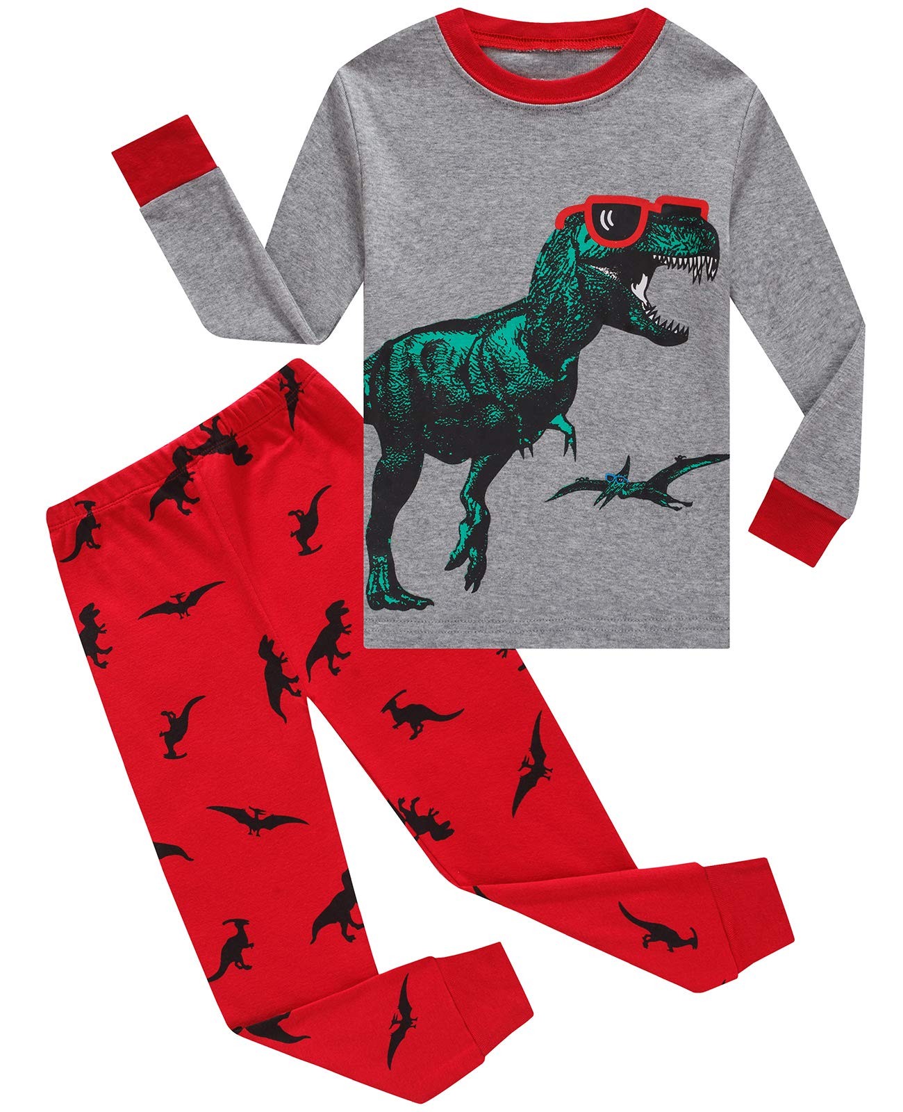 **Boys Cotton Pajamas 4-Piece Set - Toddler Sleepwear for Comfort**
