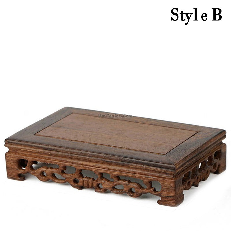 Handcrafted Wenge Wood Teapot Stand - Natural Wood Tea Tray for Chinese Gongfu Tea Ceremony, Home Decor & Tea Party Serving Tray