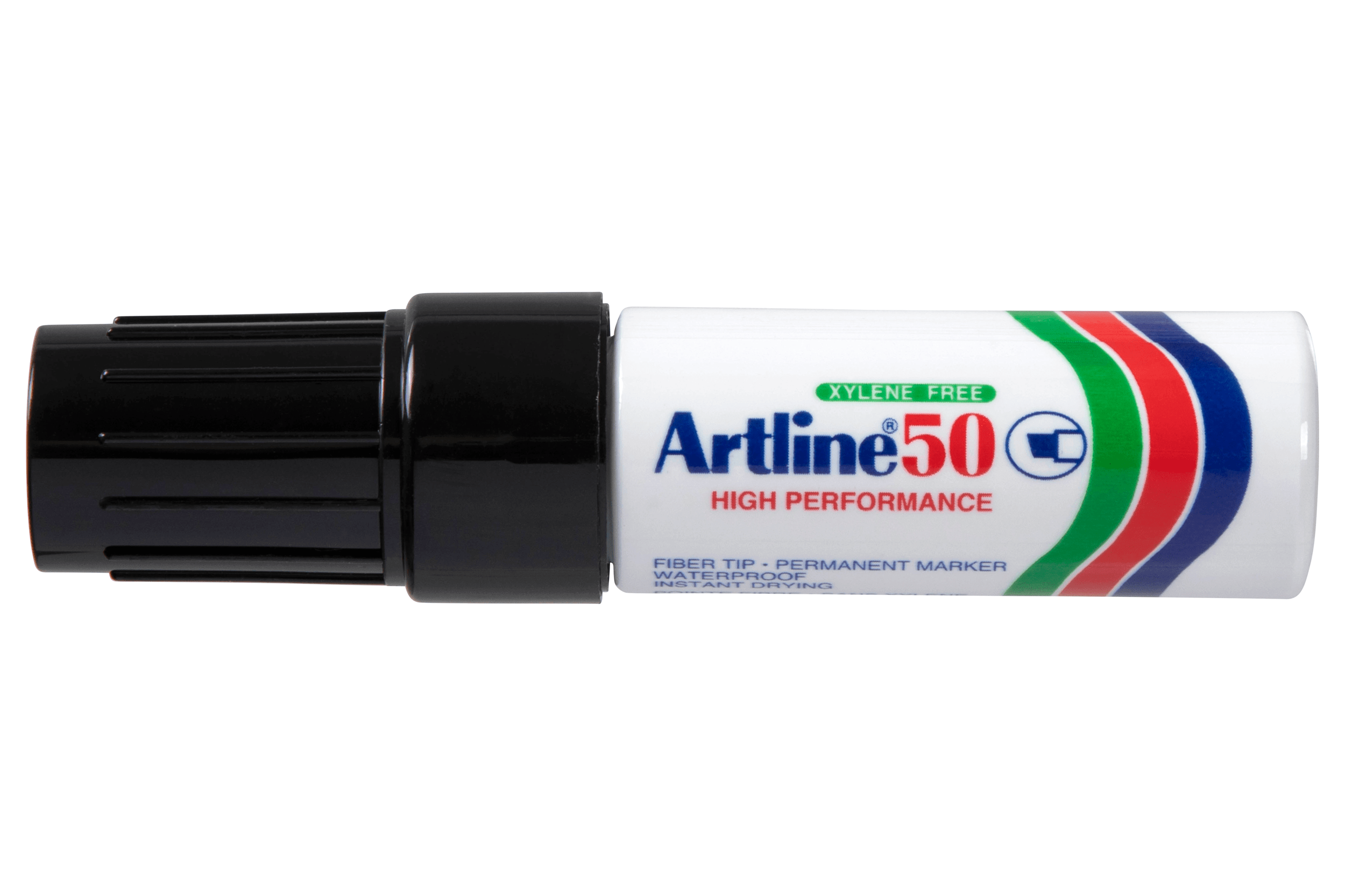 Artline 50 Chisel Nip Permanent Markers - Black (12-Pack) - Ideal for Labeling, Crafting, and Office Use
