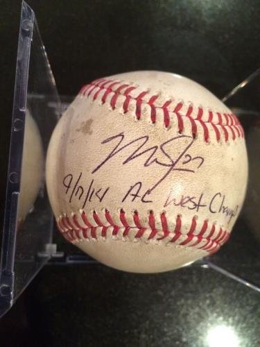 Authentic Mike Trout Signed Game-Used Baseball - Inscribed 