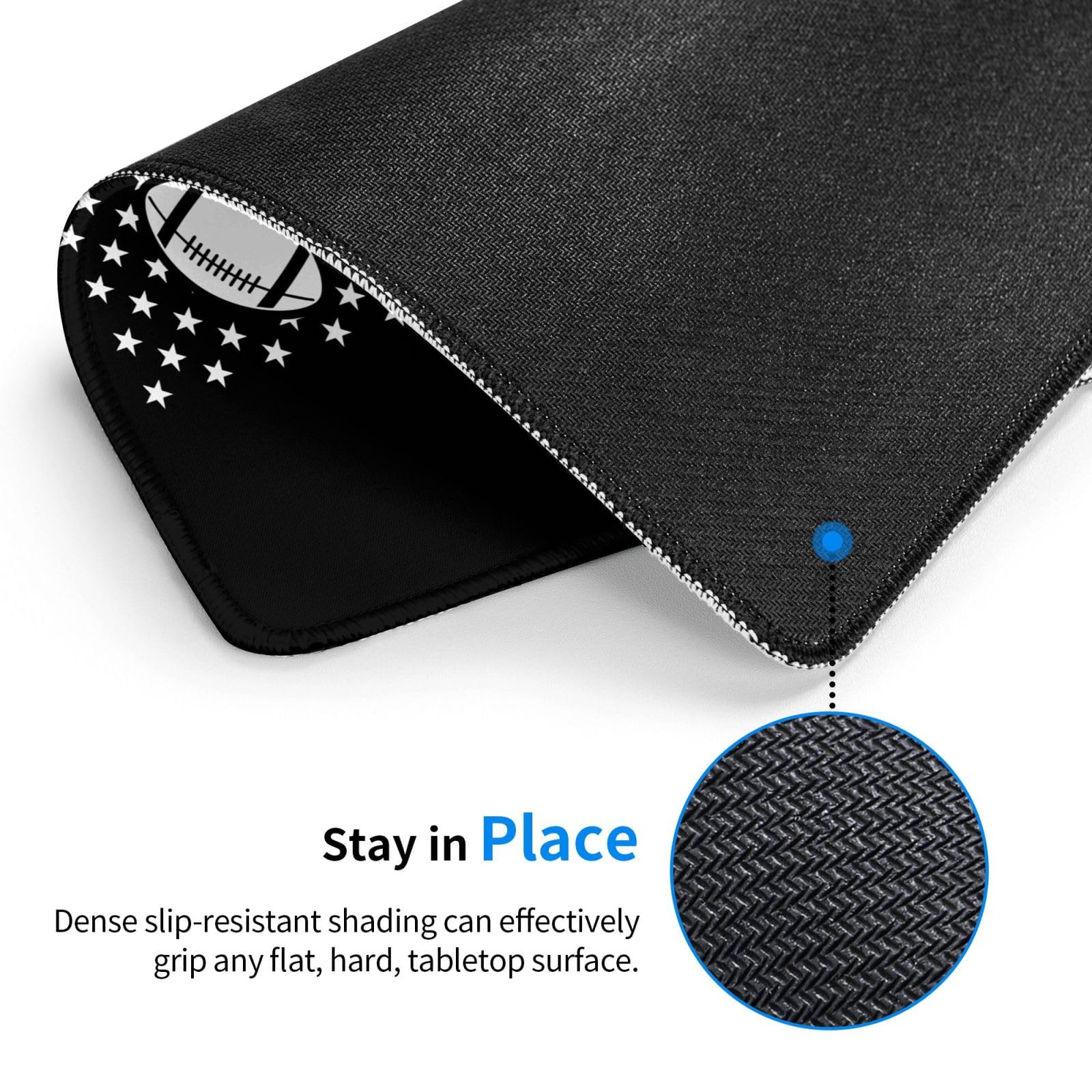 SIYTUAU Football Dad USA Flag Mouse Pad - Waterproof Non-Slip Rubber Desk Mat for Laptop & Office (10x12 inches) - Perfect for Gaming, Work & Patriotic Home Decor