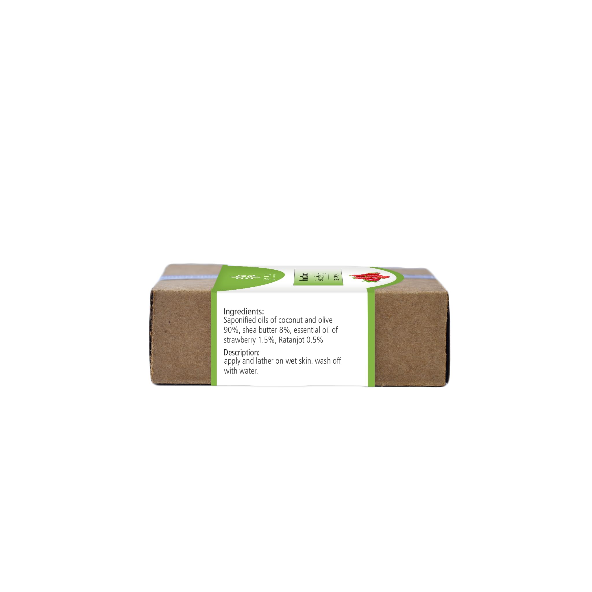NATUUR Strawberry Fruit Soap 75g - Handmade Natural Soap with Fresh Strawberry Extract | Gentle, Refreshing & Moisturizing Body Soap | Perfect for Dry Skin Care, Gift Sets & Spa Relaxation
