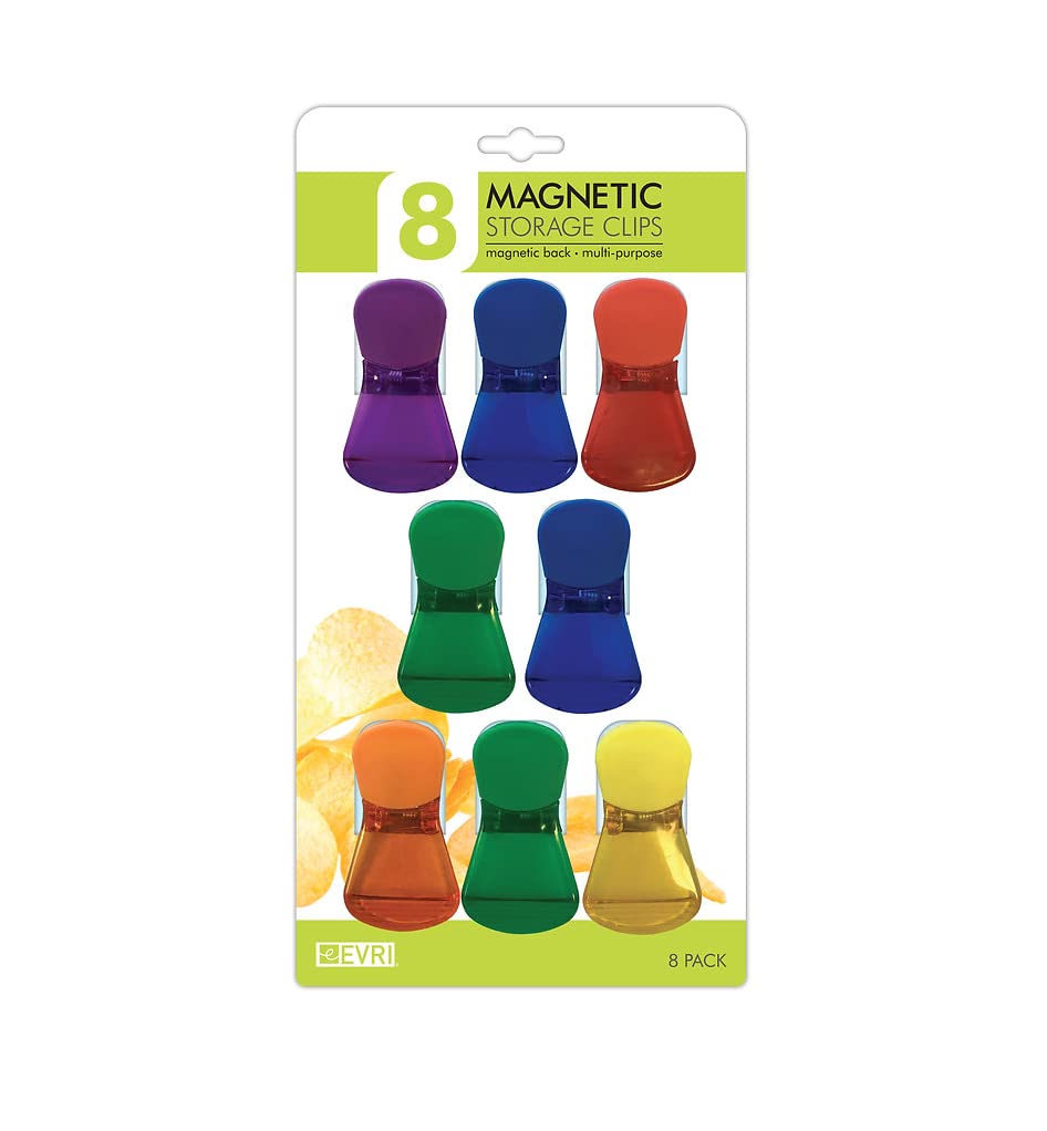 Magnetic Storage Bag Clips - Strong Seal for Food Storage, Kitchen Organization & Snack Bags | Perfect for Chips, Cereal, Frozen Food & More