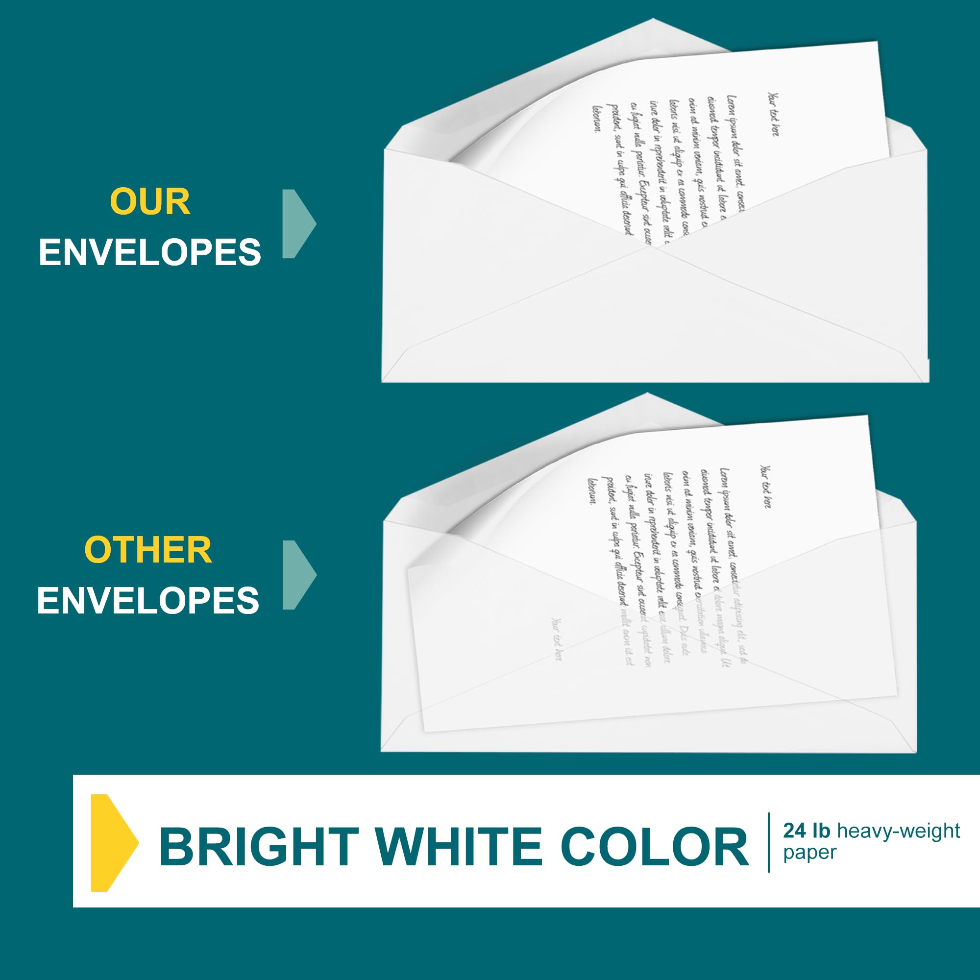 #9 Business Envelopes - 100 Pack (3 7/8