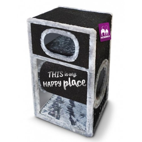 Premium Cat Scratching Post & Tree - Durable Pet Furniture for Indoor Cats | Petrebels Champions Only Box 70 | Perfect for Play, Exercise & Climbing in Small Spaces
