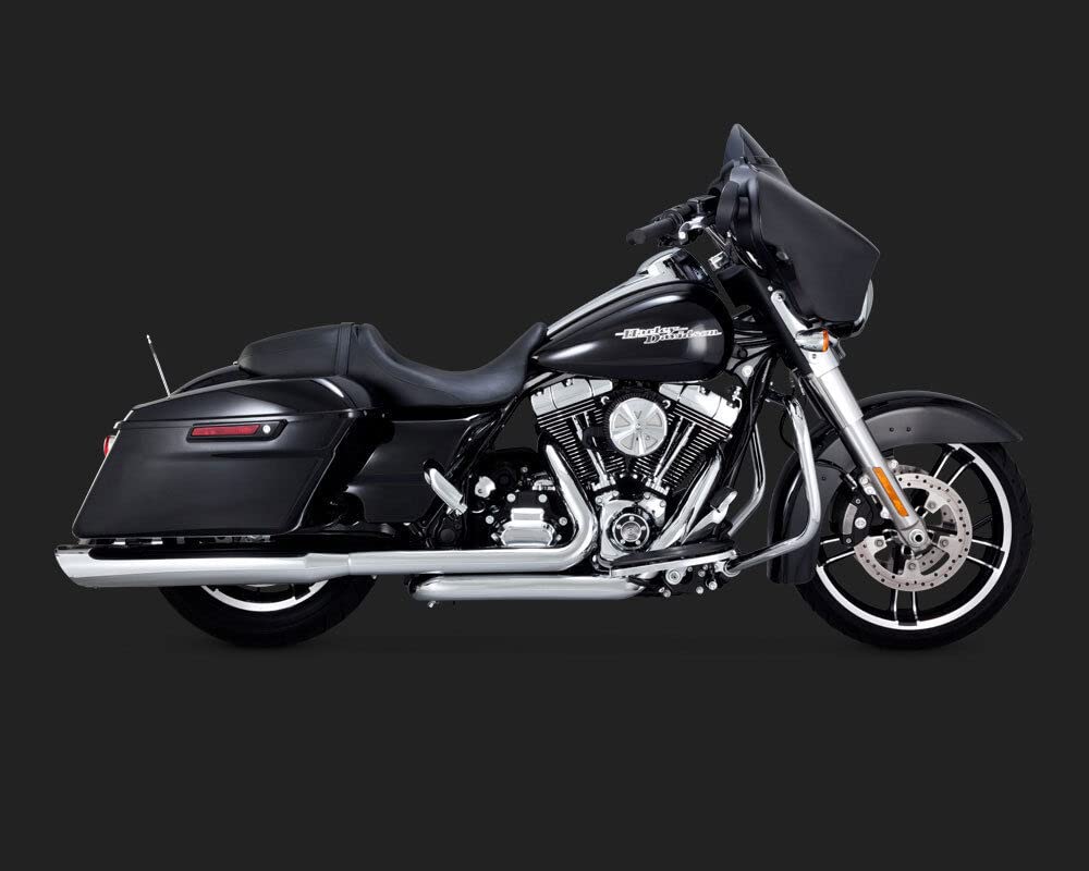 Vance & Hines Chrome Dresser Dual Exhaust Head Pipes for Harley Touring 2009-2016 - Compatible with Road King, Street Glide & Electra Glide - Perfect for Motorcycle Performance Upgrades & Customization