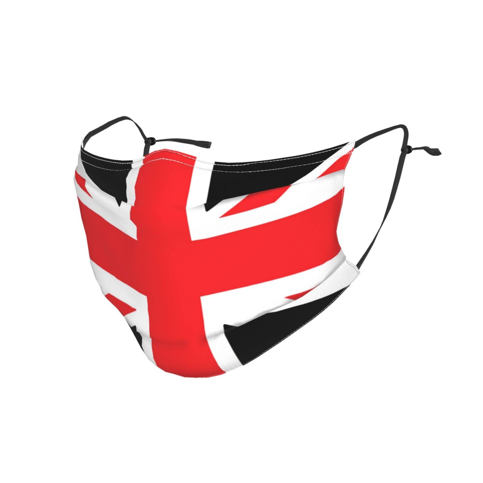 England Flag Christmas Face Mask for Men & Women - Adjustable Holiday Face Covering for Festive Parties, Travel & Seasonal Celebrations