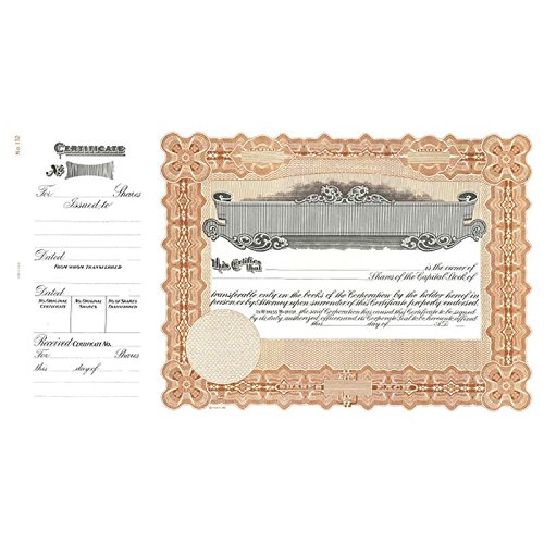 132 Corporate Stock Certificate Forms - Pack of 100 | Professional Business Document Templates for LLCs, Corporations & Shareholders