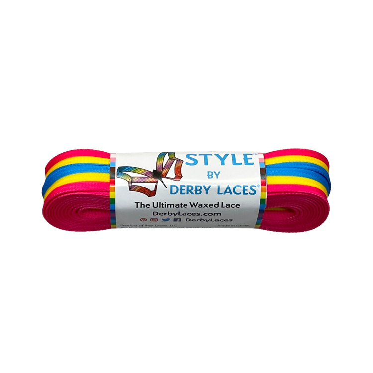 Premium Pan Stripe Waxed Shoelaces - Durable & Stylish for Boots, Sneakers & Work Shoes - Ideal for Outdoor, Hiking & Casual Wear