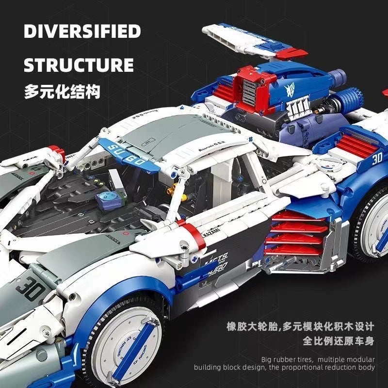 JIE STAR 92033 SUGO Asurada G.S.X Model Car - High-Quality Anime Racing Vehicle Collectible for Display & Gifts - Perfect for Anime Fans, Model Enthusiasts, and Home/Office Decor