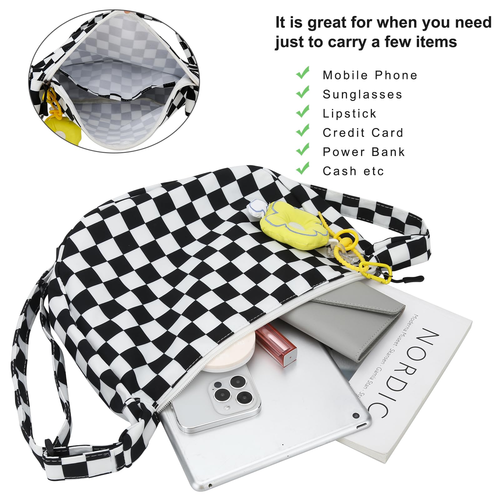 DOB SECHS Women's Small Crossbody Purse - Stylish Messenger Shoulder Bag for Everyday Use, Travel & Shopping