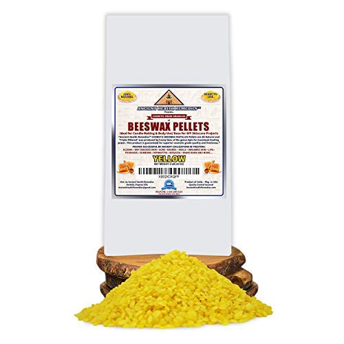 Pure Natural Cosmetic Grade Yellow Beeswax Pellets - Triple Filtered for DIY Skincare, Candle Making & Lip Balms (2 LB) | Perfect for Homemade Beauty Products, Soap Crafting & Aromatherapy