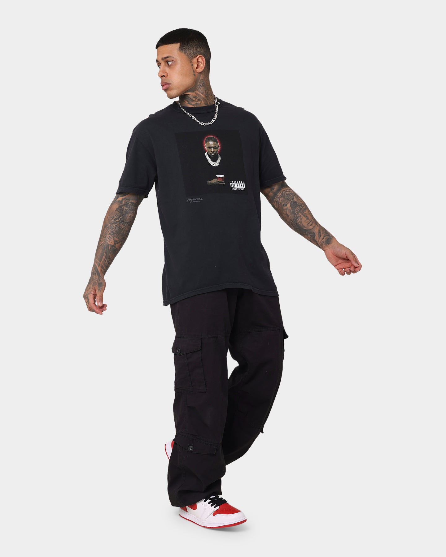 4HUNNID Forever Issues Album Cover T-Shirt - Black Hip Hop Music Tee for Men & Women - Perfect for Concerts, Streetwear & Rap Fan Gifts