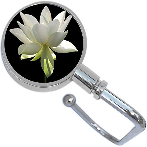 NewCharms White Flower Photo Purse Hanger - Elegant Bag Hook for Restaurants, Shopping & Travel - Perfect Gift for Women