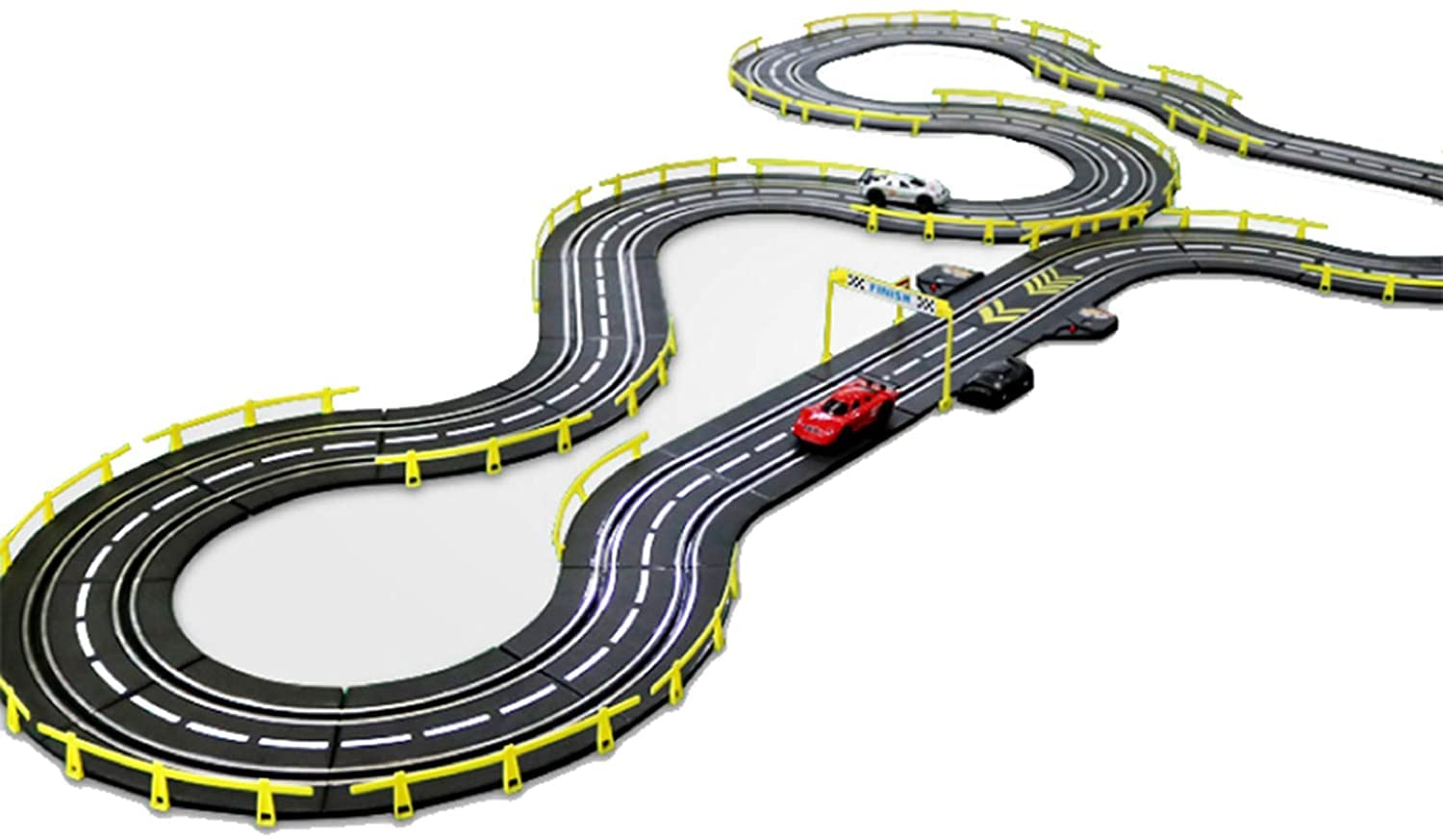 Electric Remote Control Slot Car Racing Set - 2 Cars & Track for Kids, Creative Assembly Toy for 8+ Years Old Boys - Interactive Double Player Race Game - Perfect Birthday Gift (Electric Blue) - Fun Indoor Family Game Night & Competitive Racing Play