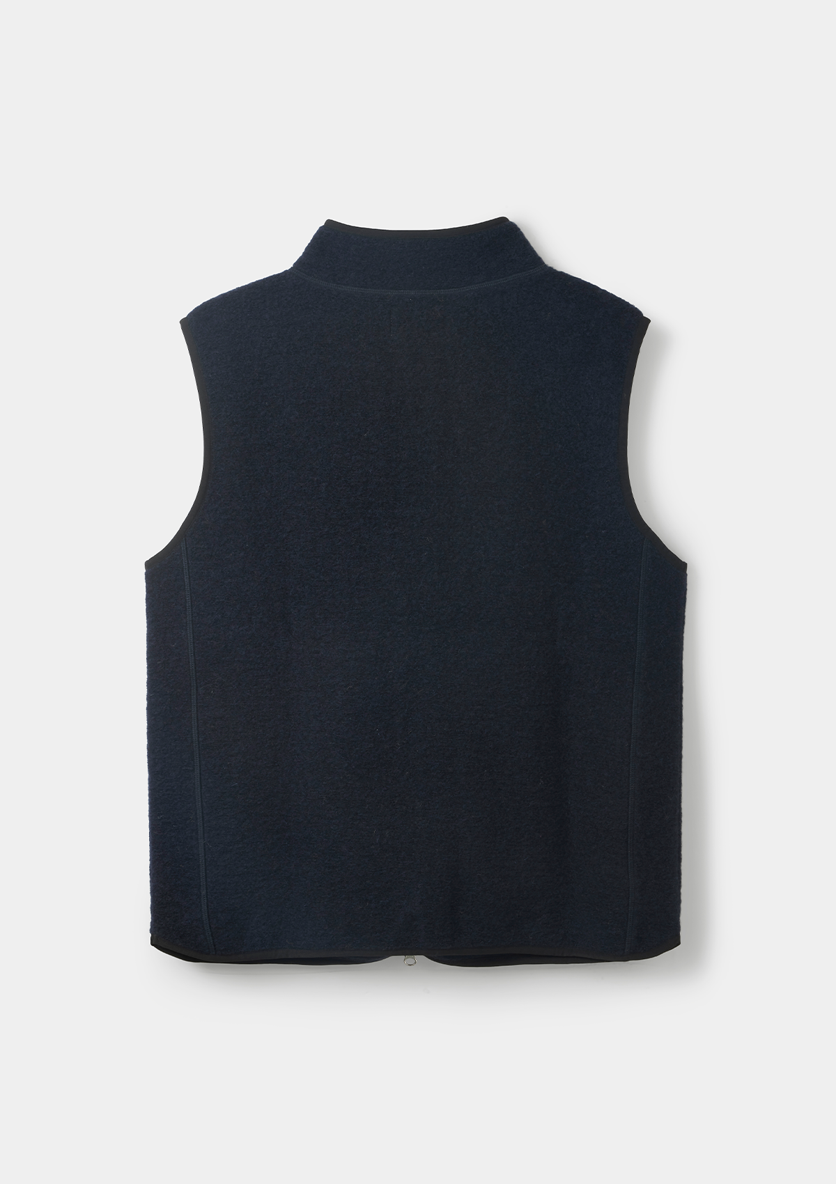 Navy Blue Boiled Wool Vest for Women - Lightweight Warm Winter Layering Piece for Outdoor Hiking & Casual Wear