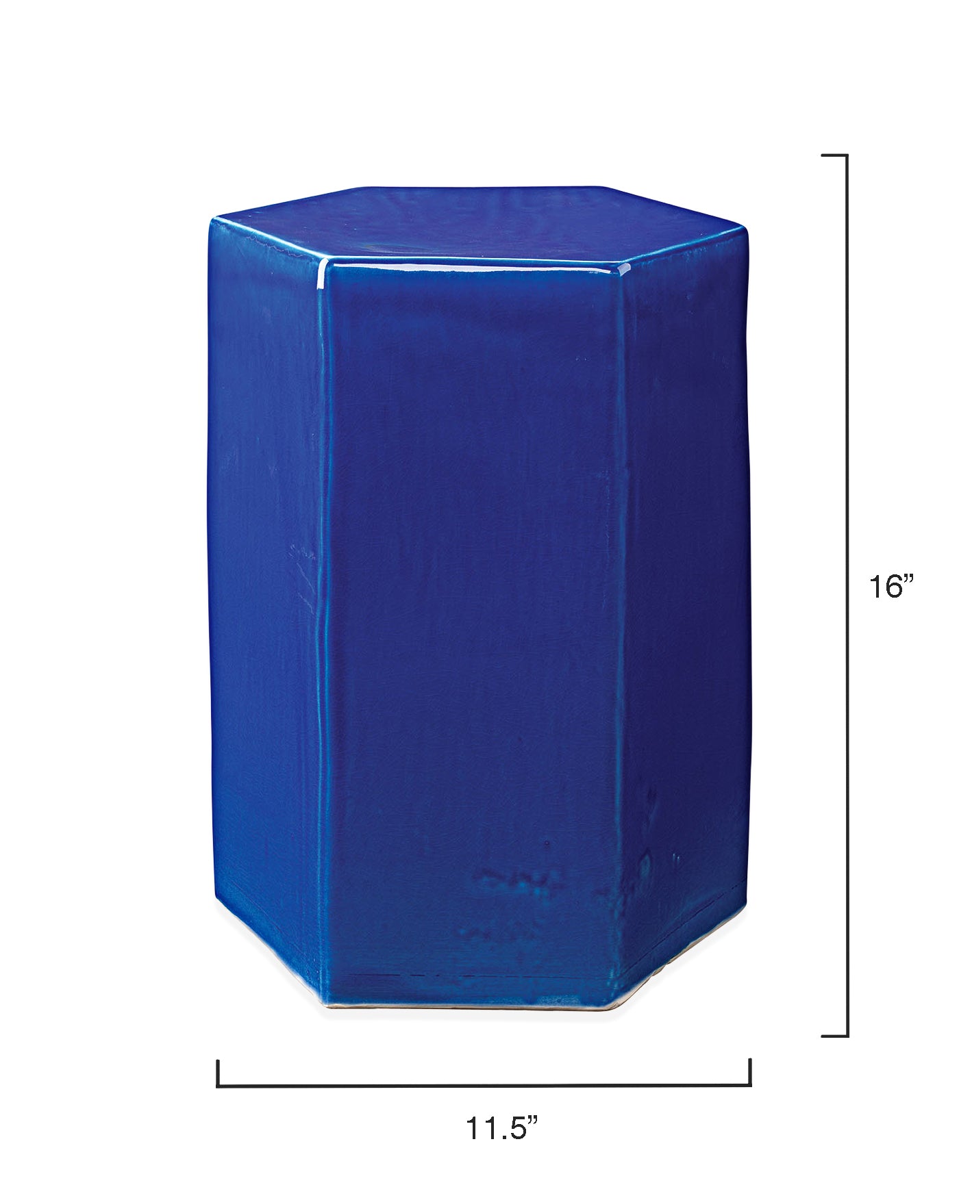 Porto Side Table - Large Cobalt Blue Accent Table for Living Room, Bedroom, or Office | Modern End Table with Sturdy Metal Frame