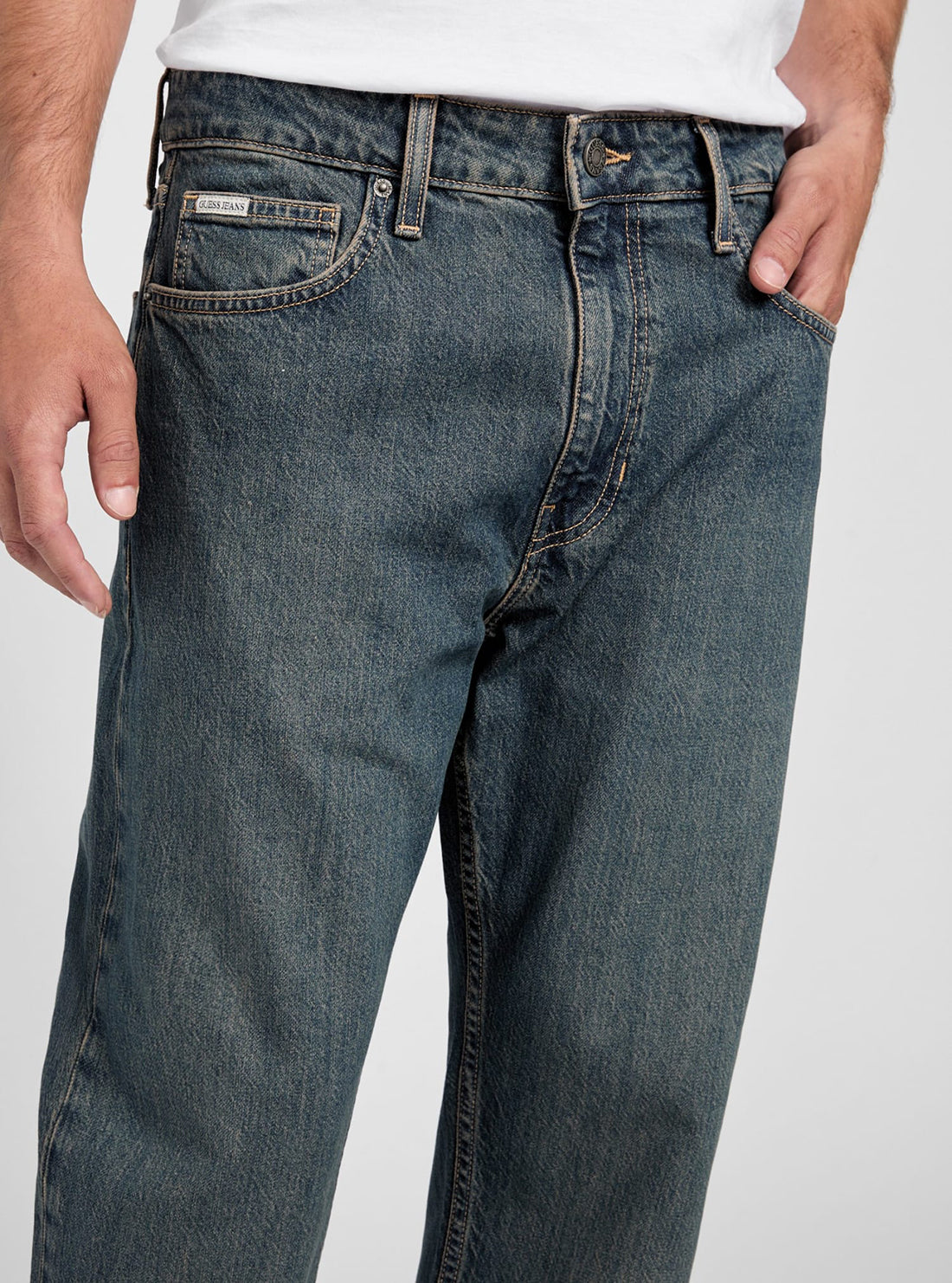 Guess G16 Straight Leg Jeans for Women - Classic Blue Denim Pants with Mid Rise & Stretch Comfort | Perfect for Casual Wear, Office & Weekend Outfits