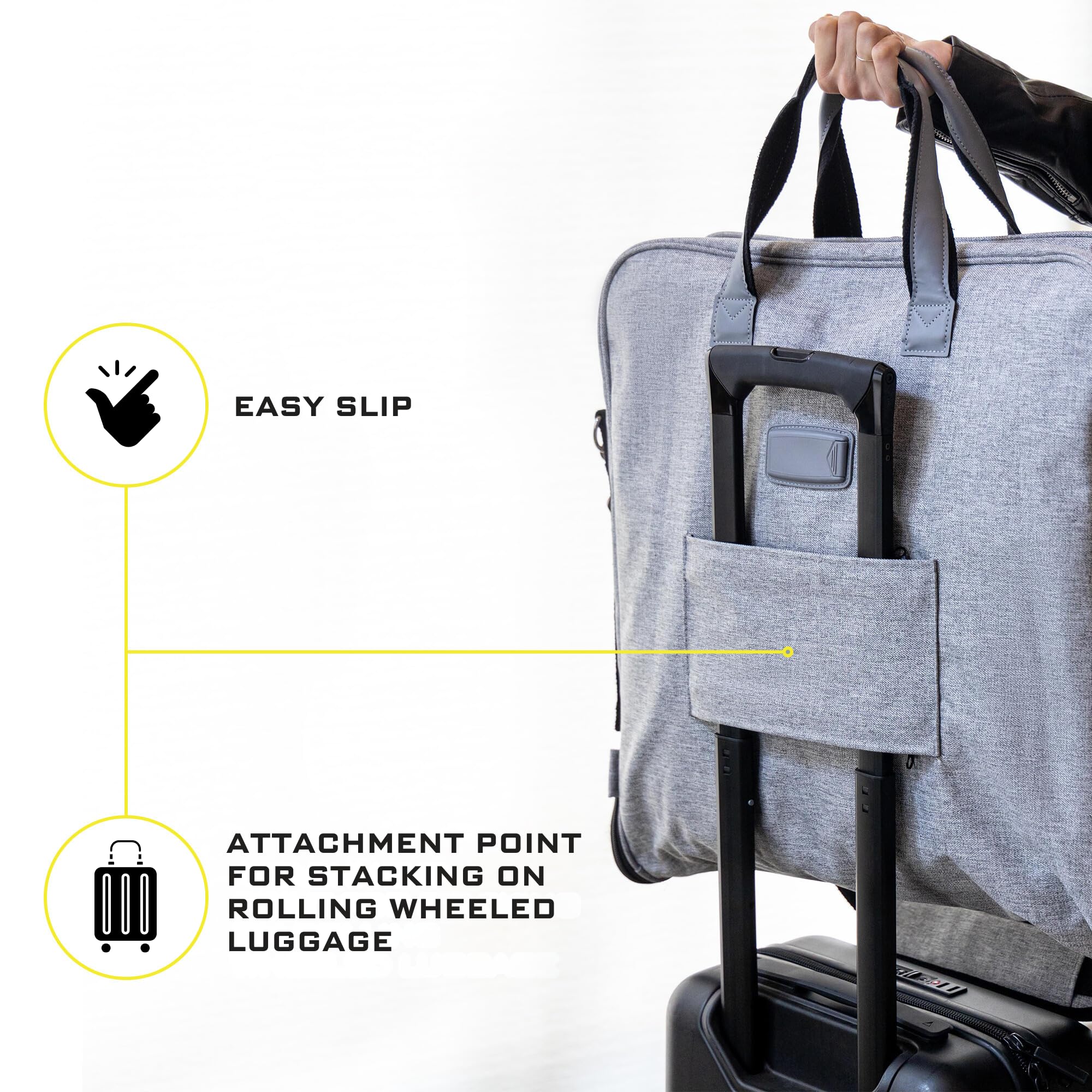 Premium Suit Carry-On Garment Bag for Travel & Business - Durable Shoulder Strap & Wrinkle-Free Design - Perfect for Airplane, Wedding, Interview & Formal Occasions