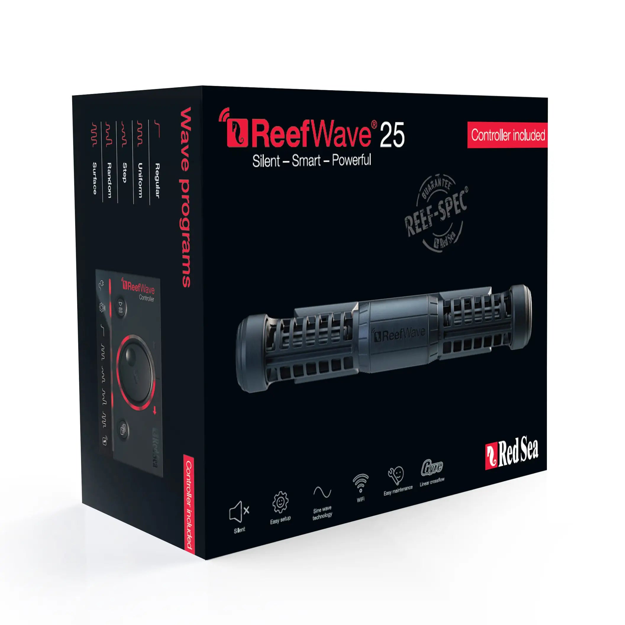 Red Sea ReefWave 25 Cross Flow Pump 1980 GPH - Powerful Saltwater Aquarium Wave Maker for Coral Reef Tanks, Marine Fish Tanks & Nano Aquariums