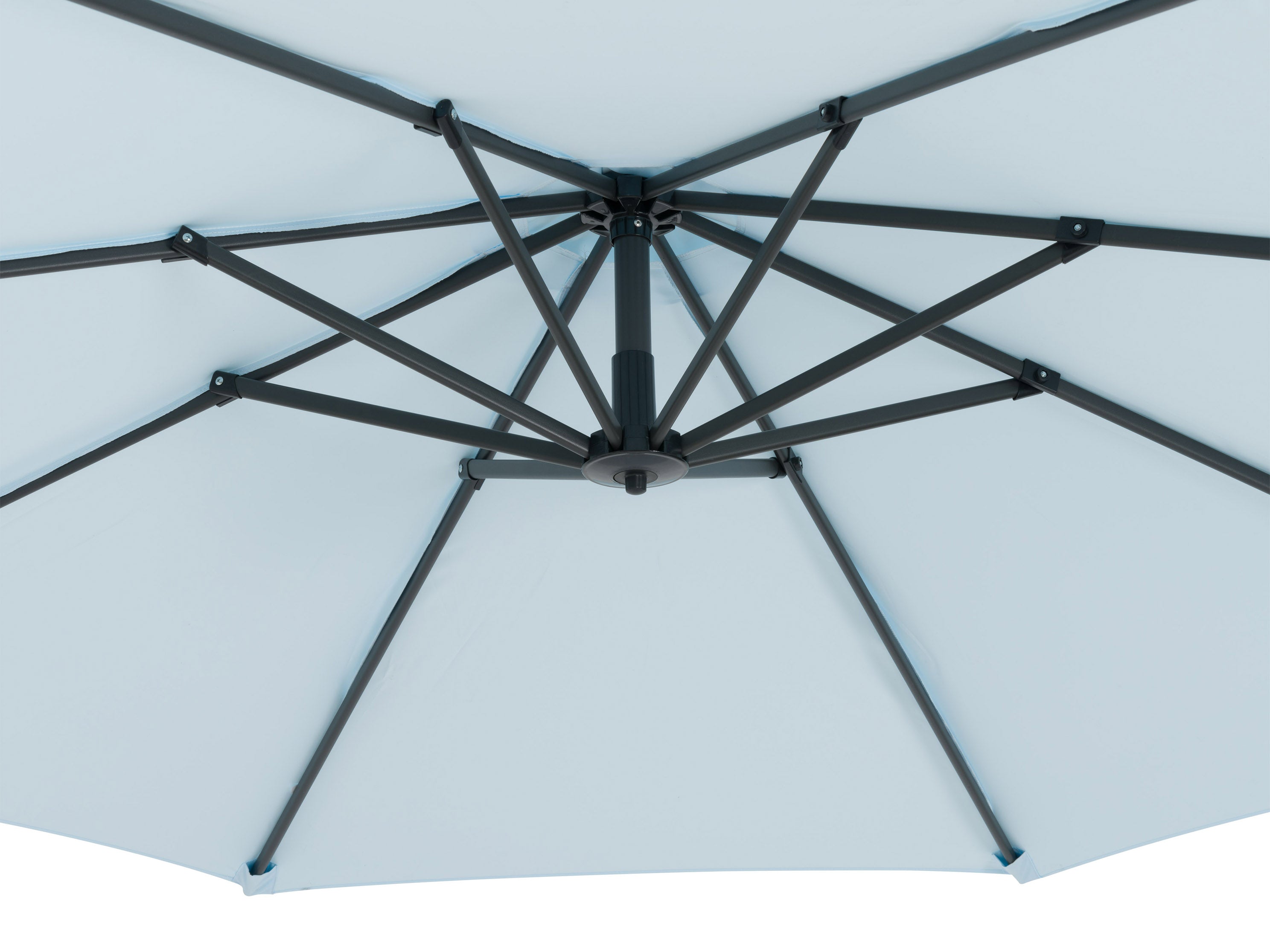 10ft Light Blue Cantilever Umbrella with Heavy Duty Base - Patio, Poolside, and Outdoor Relaxation Shade Solution