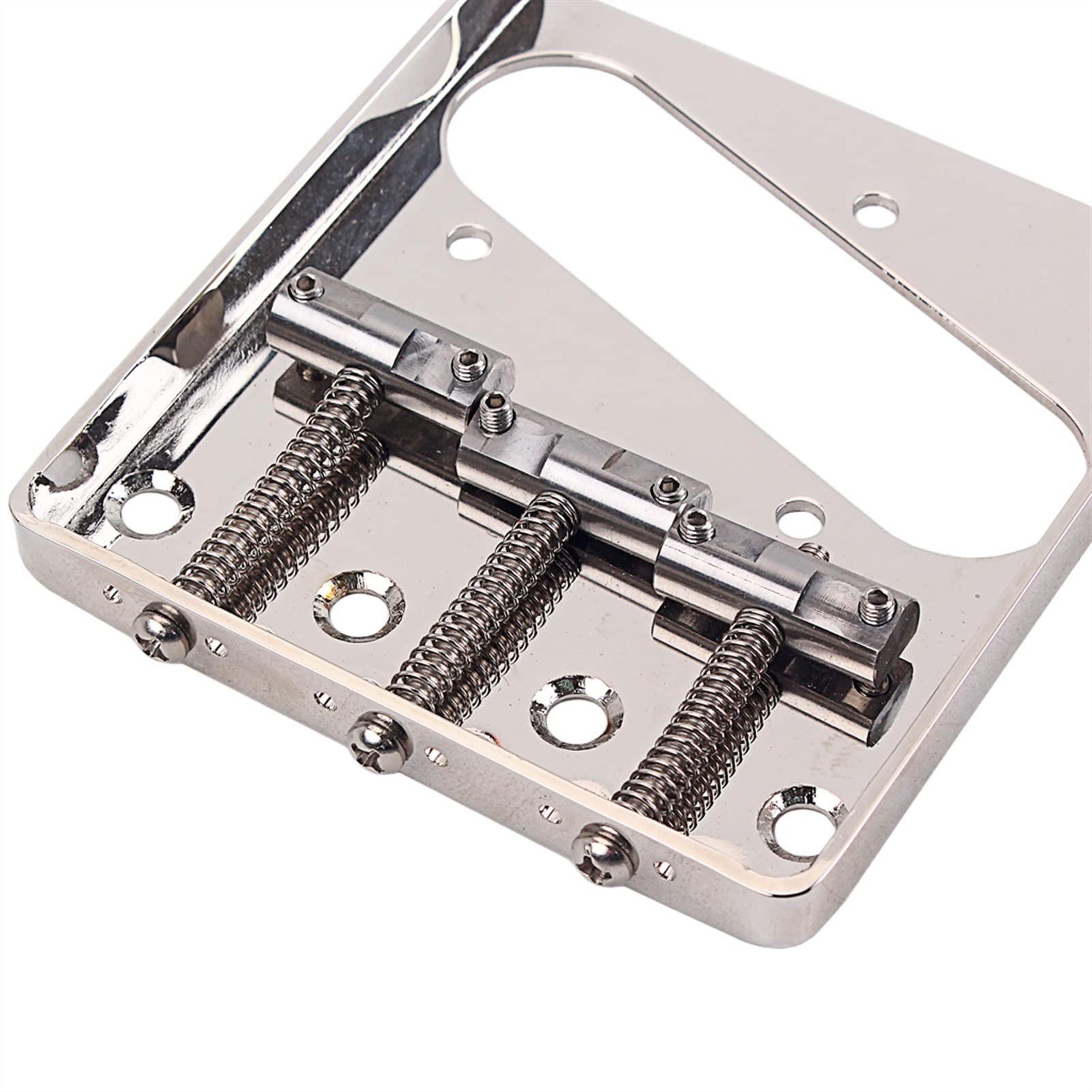 3 String Electric Bass Guitar Saddle Bridge with Screws - Replacement DIY Guitar Parts for Bass Bridge Repair | Perfect for Home Studio, Live Performances & Music Education
