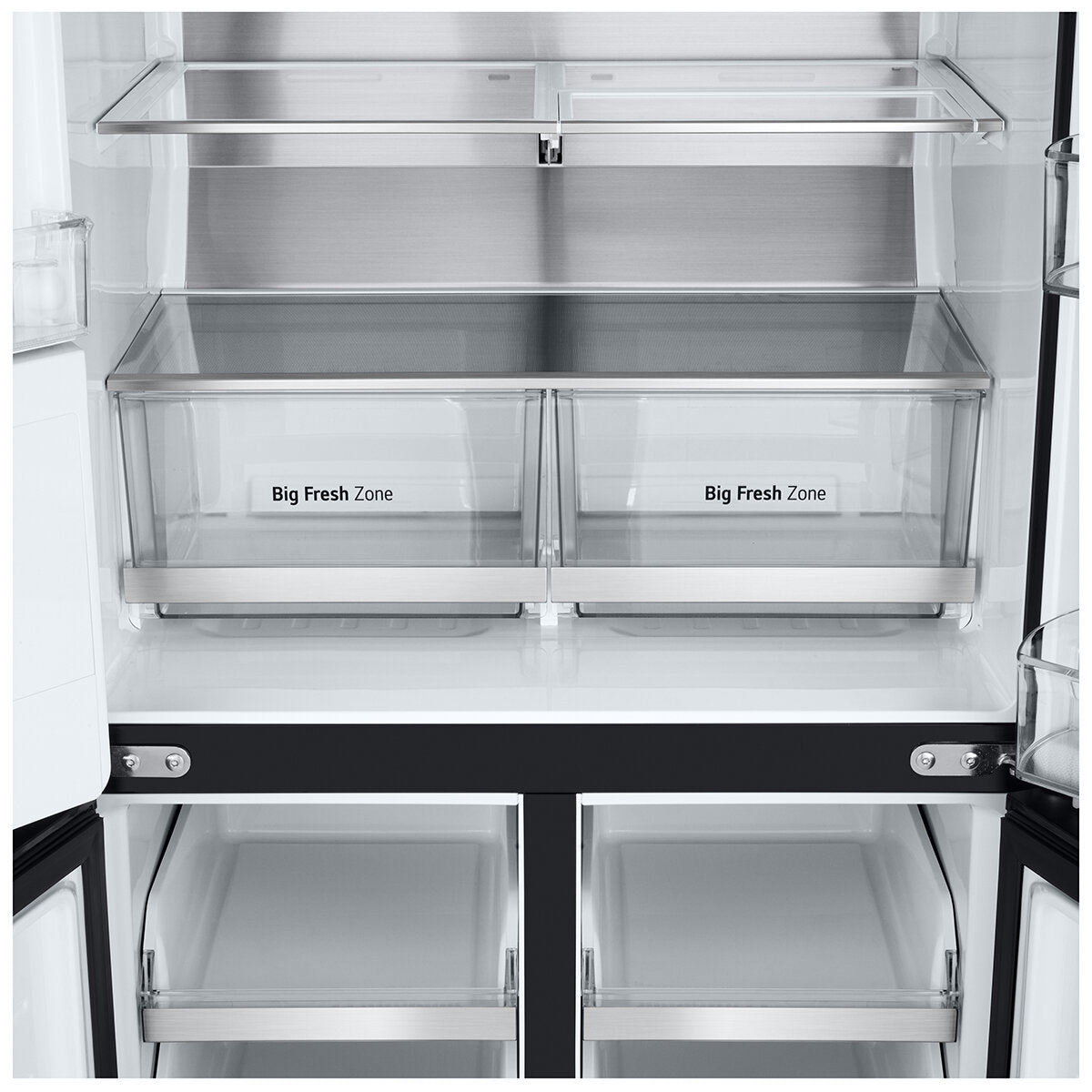 LG 508L French Door Refrigerator with Slim In-Door Ice & Water Dispenser - Matte Black (GF-L500MBL) - Perfect for Modern Kitchens & Open-Concept Homes
