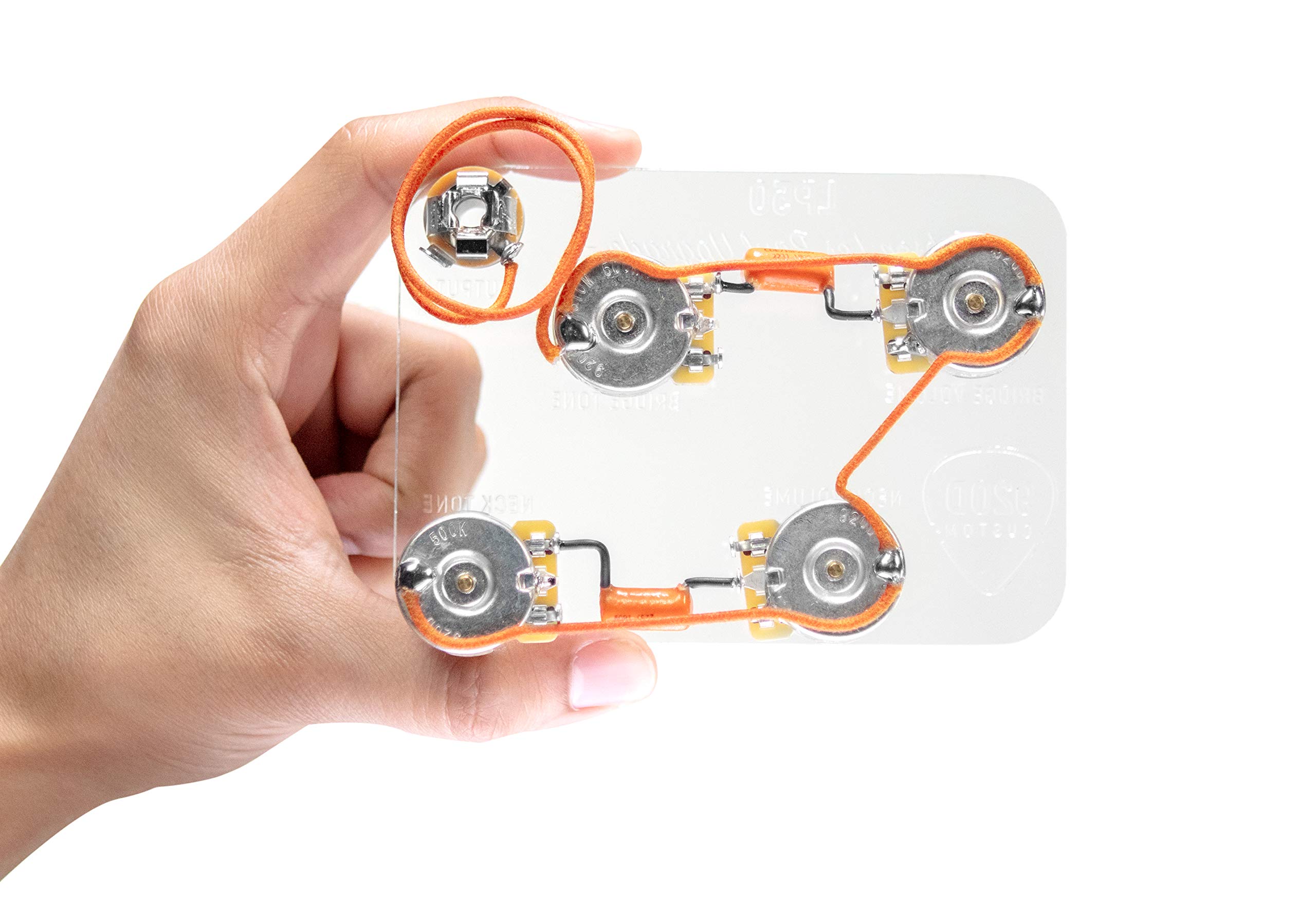 Premium 920D Custom Les Paul Wiring Harness Kit with 4 Long Shaft Pots - Perfect for Guitar Upgrades & DIY Repairs | Compatible with Gibson, Epiphone & Electric Guitar Mods