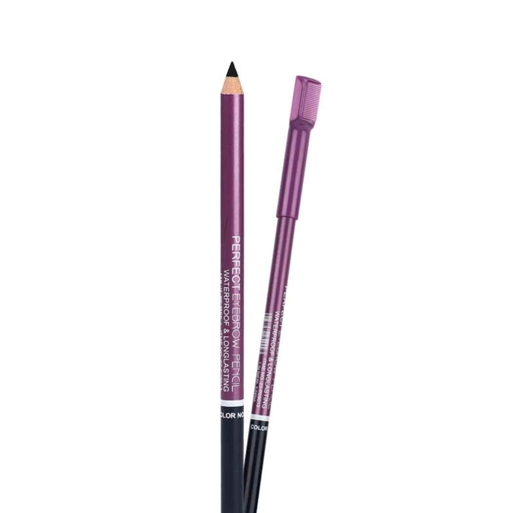 Professional Me Now Eyebrow Pencil with Comb - Waterproof, Long-Lasting Makeup (2 Pack, Black) - Perfect for Daily Use, Salon & Special Occasions