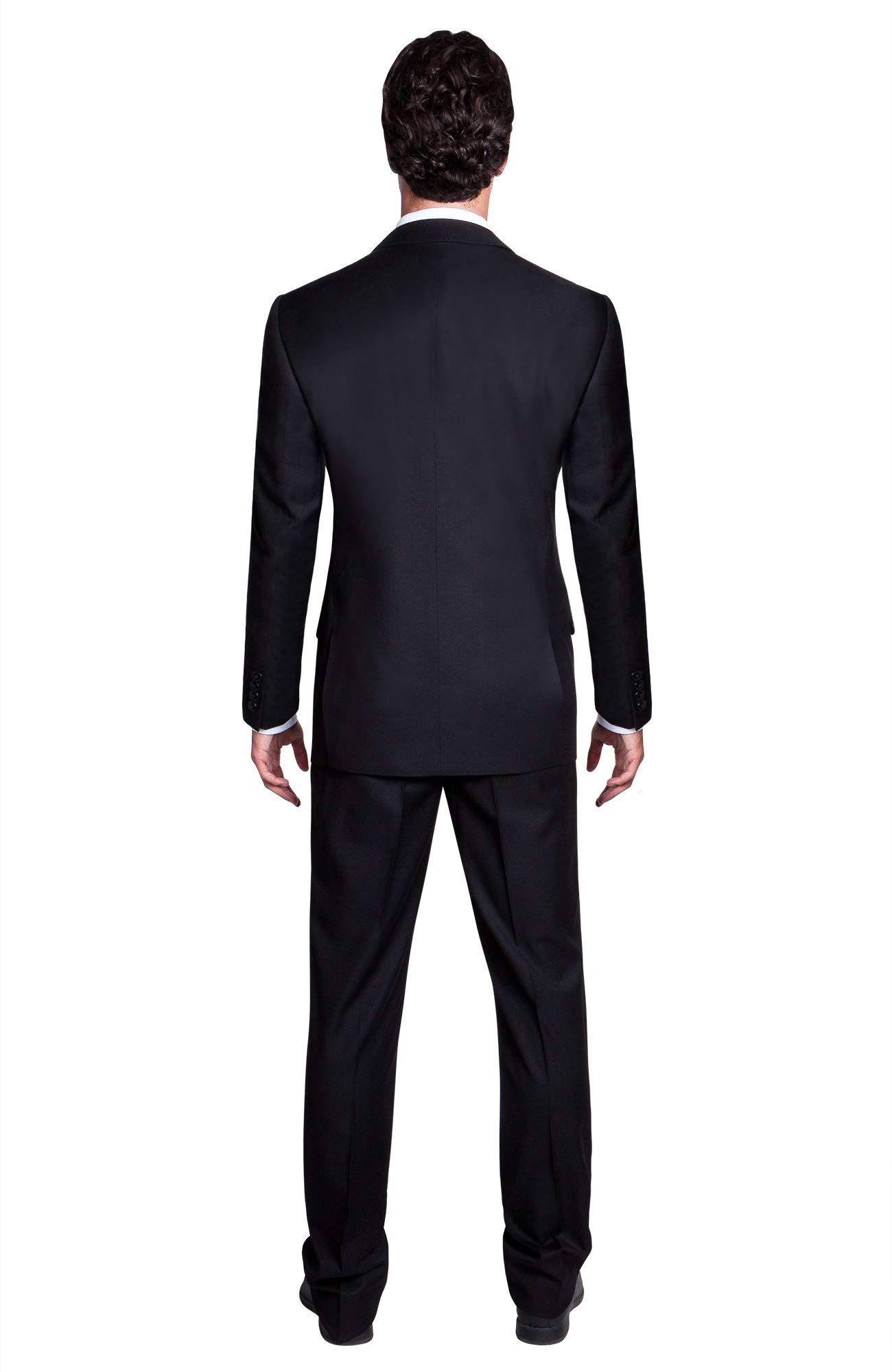 Men's Modern Fit 2-Piece Italian Wool Suit - Slim Fit Blazer & Dress Pants for Weddings, Business Meetings & Formal Events | Premium Two-Button Suit Jacket & Trousers Set