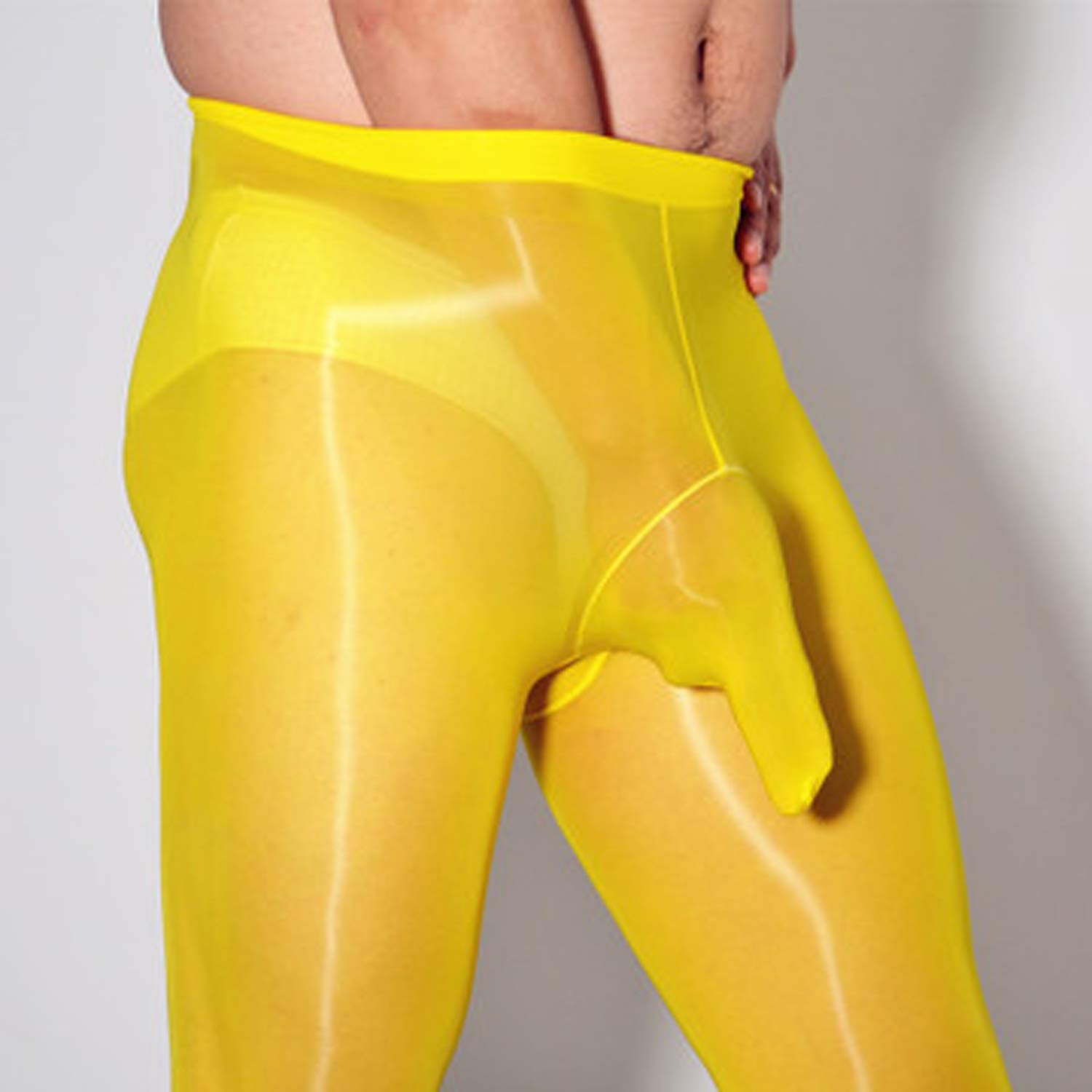 Men's Sexy Penis Sleeve Closed Oily Pantyhose Stockings - Sensual Underwear for Intimate Wear & Role Play - Perfect for Couples, Lingerie Parties & Spicy Nights