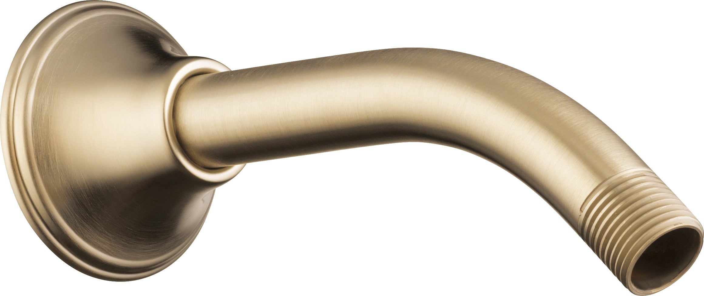 Brizo RP62929GL 7-Inch Luxe Gold Shower Arm and Flange Set - Modern Bathroom Fixture for Spa-Like Shower Experience